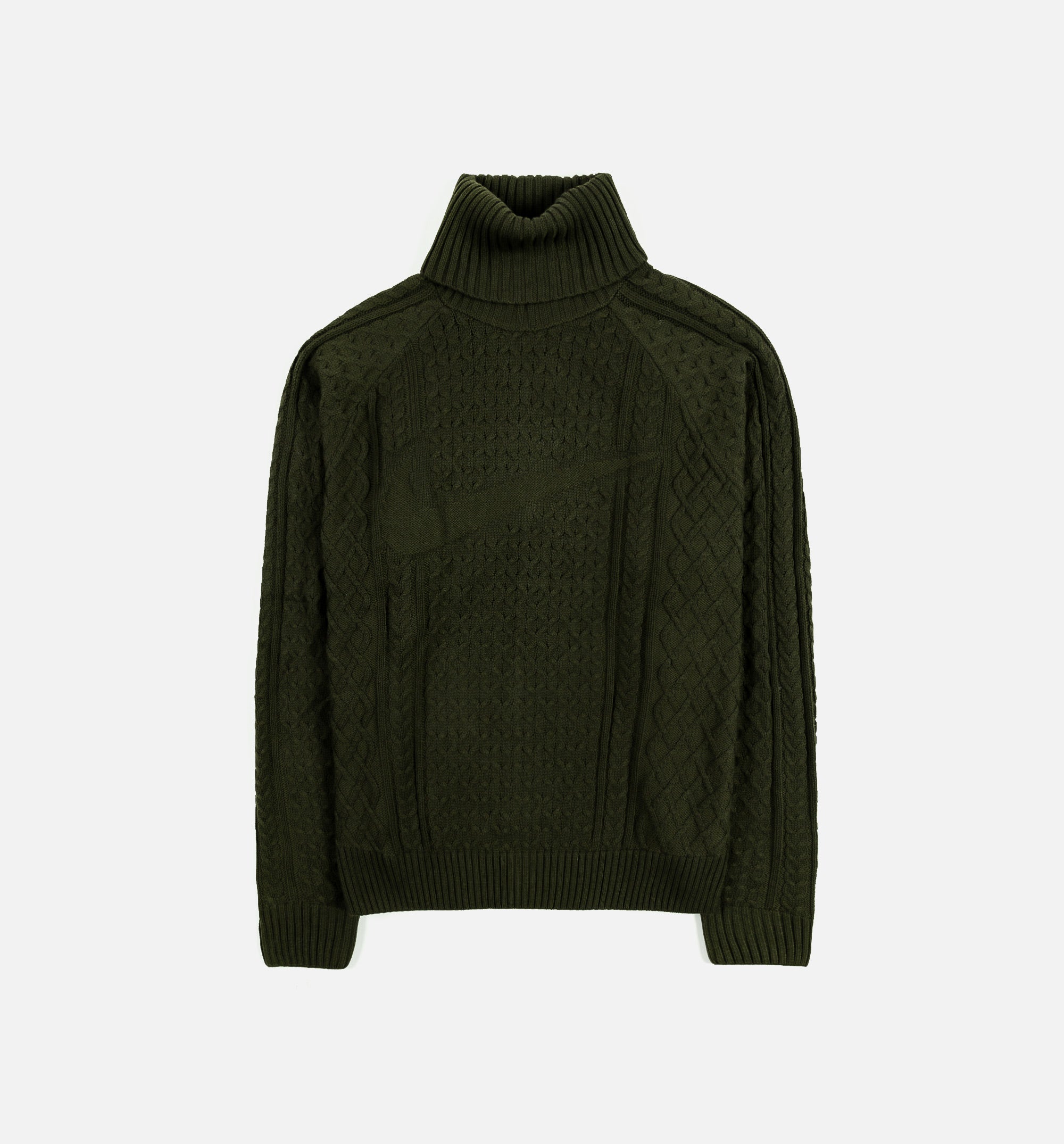 NSW Cable Knit Turtleneck Mens Sweater - Green、mySite、dreamappss
