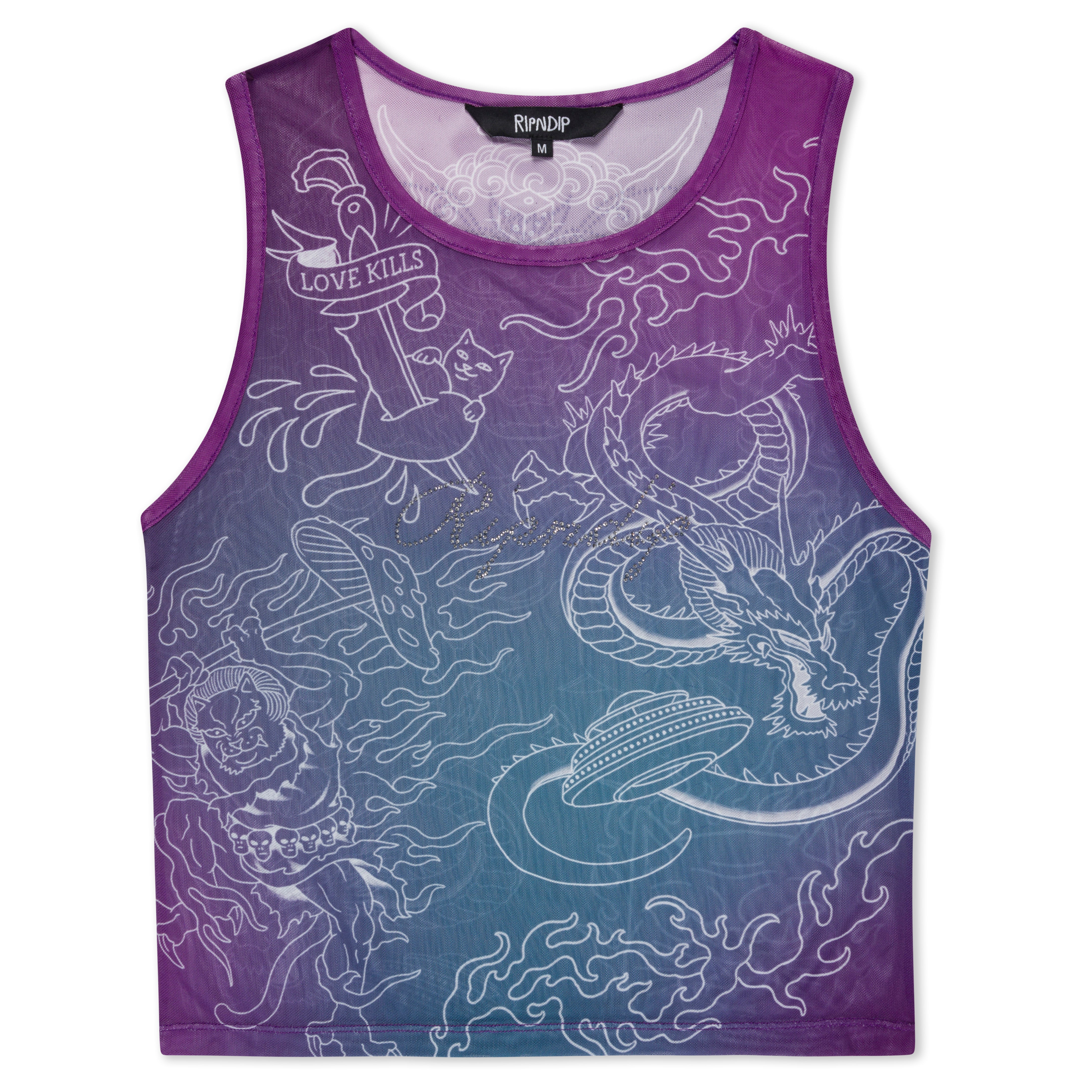  Trace Mesh Cropped Tank (Multi)、mySite、merchandisen