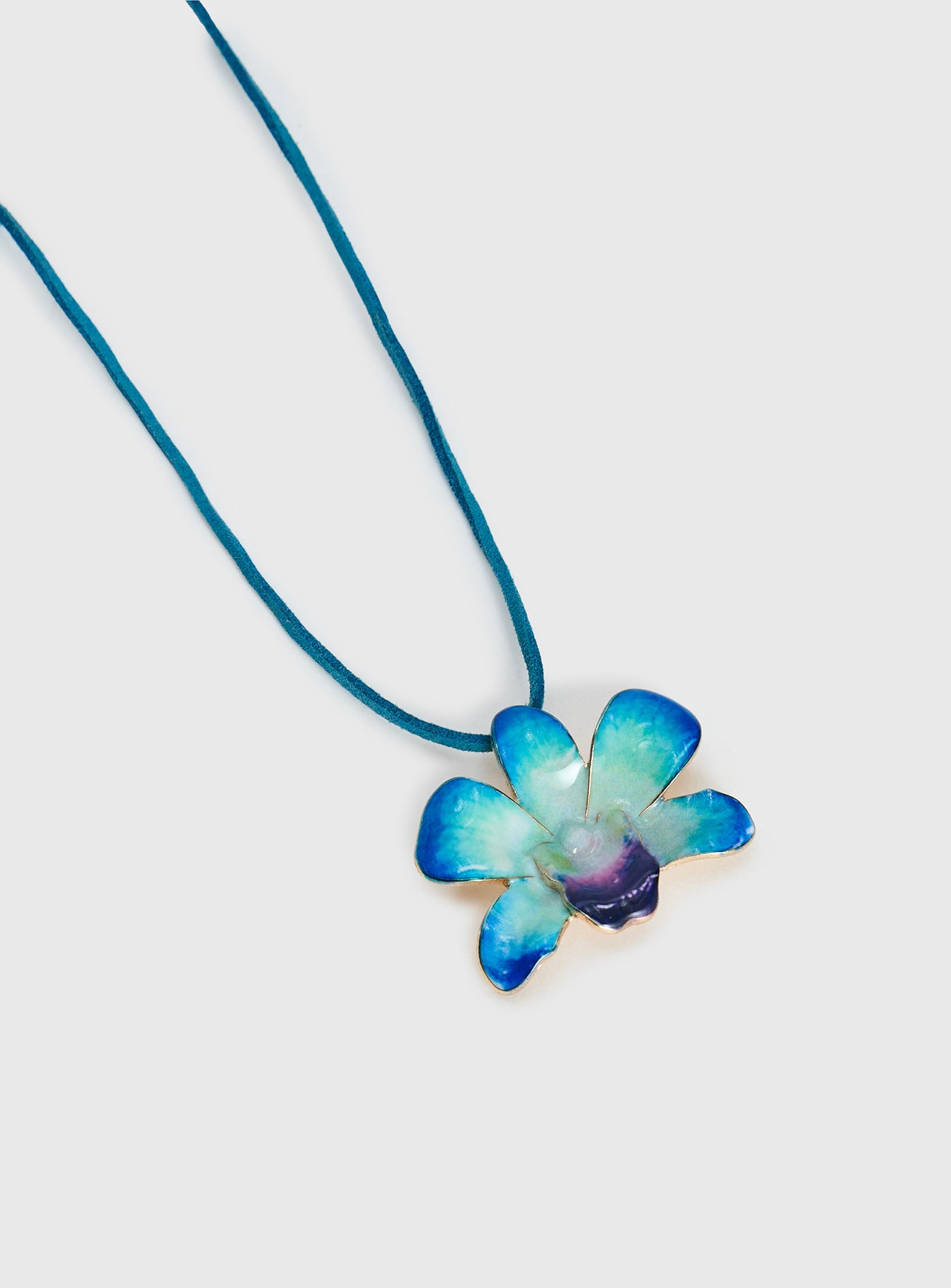Wildrose Flower Pendant Necklace Blue、mySite、solidvoid