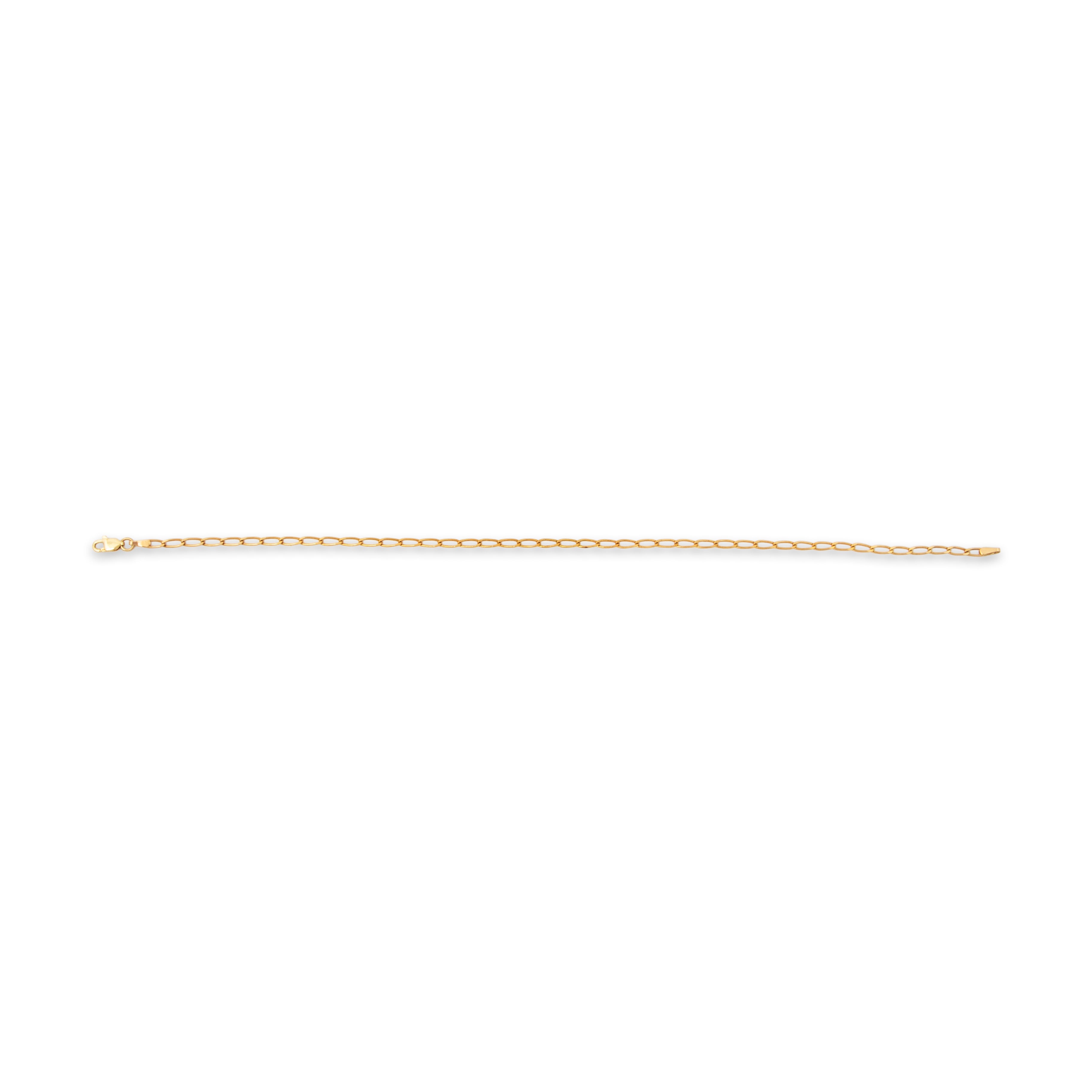Vintage Lightweight 14k Yellow Gold Dainty Elongated Link Bracelet 9.25、mySite、hinf8tx79