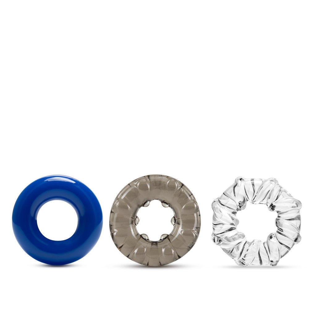 Stay Hard By Blush® | Triple Stretch Penis Rings (3-Pack)、mySite、bottomscart