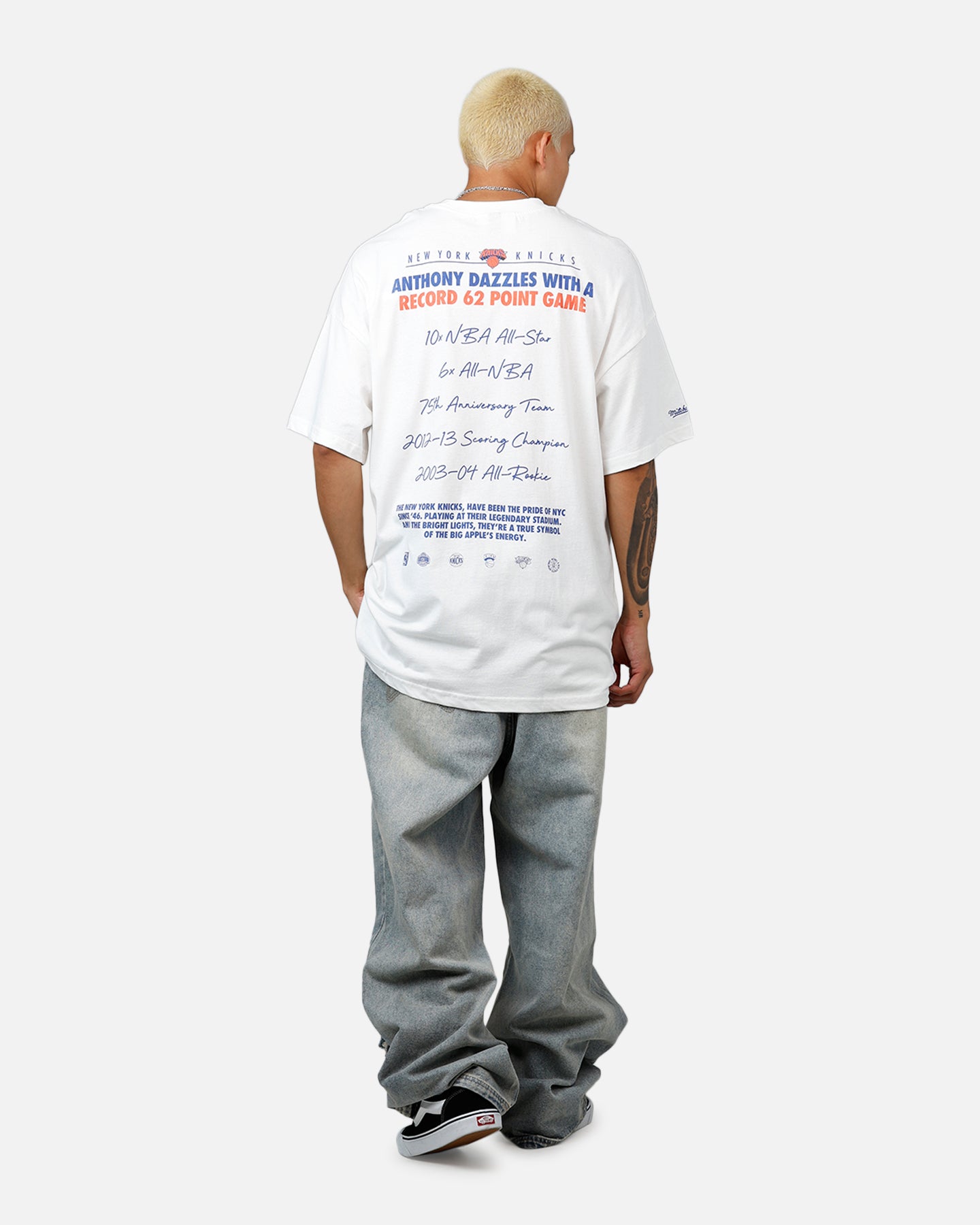 Mitchell & Ness New York Knicks Carmelo Anthony Got Better T-Shirt Vintage White、mySite、zt4zffjzw