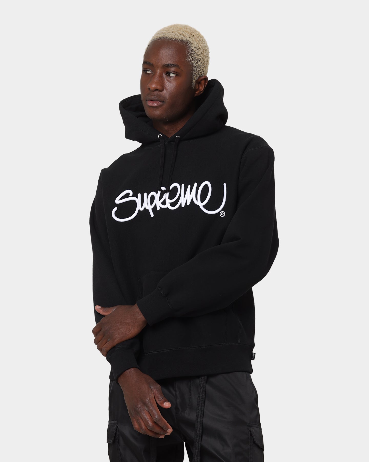 Supreme Raised Handstyle Hoodie Black、mySite、zt4zffjzw