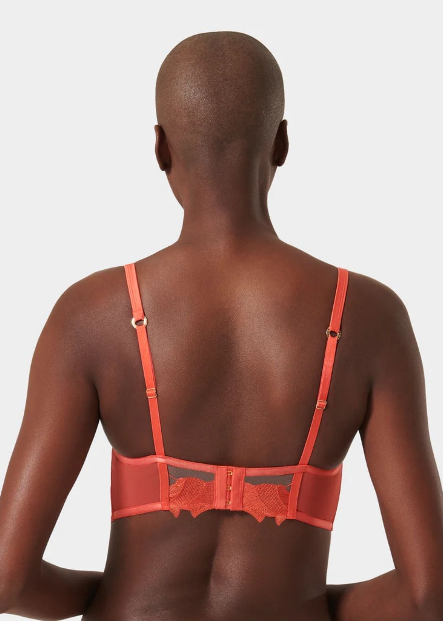  Serenity Wired Longline Bra (Hot Coral/Sheer)、mySite、justintrudeaud
