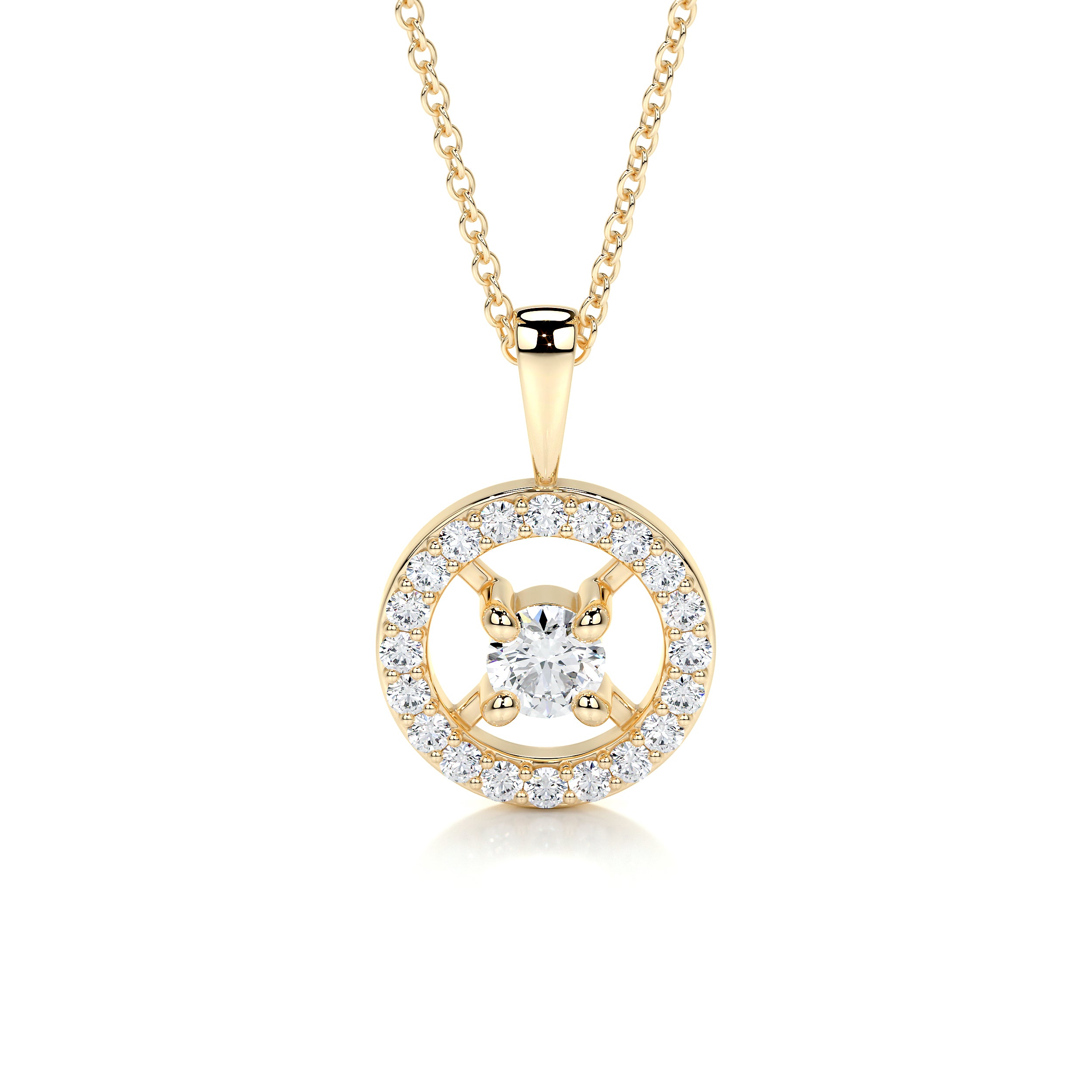 Aspen Diamond Pendant (0.6 Carat) -18K Yellow Gold、mySite、hinf8tx79