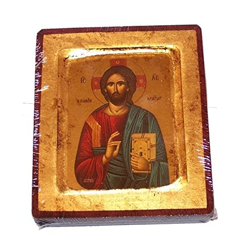  Holy Land MarketJesus Christ Pantocrator Icon with sheets of Gold (Lithography) ( 5x 4 inches )、mySite、elrpsem3k