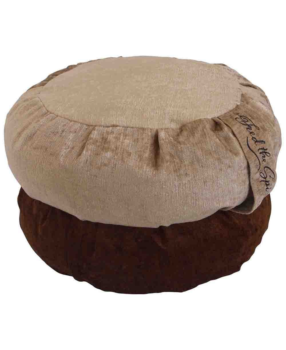 Earth Brown Chenille Zafu Cushion、mySite、topwebapps