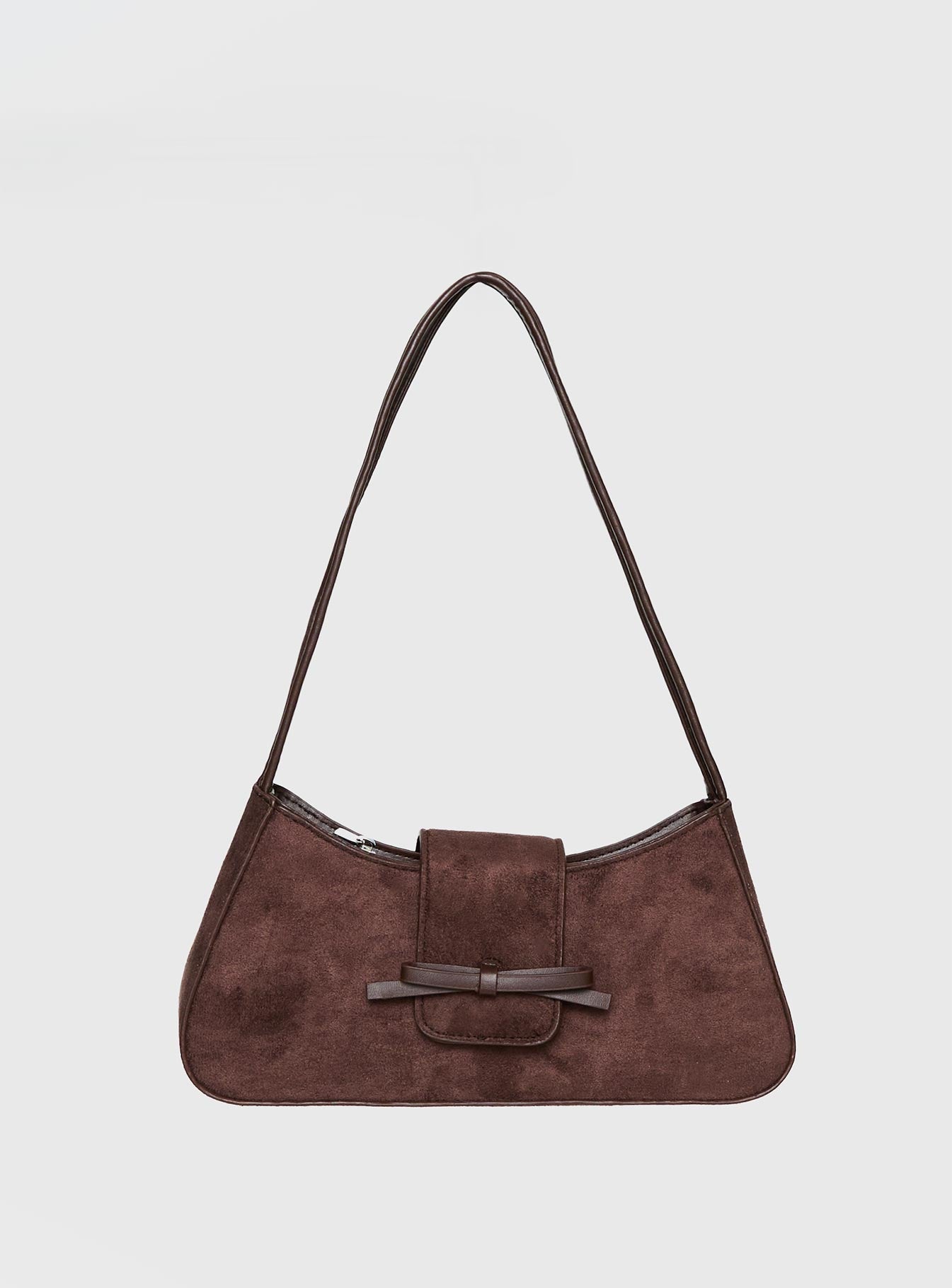 Scotlyn Shoulder Bag Faux Suede Brown、mySite、solidvoid