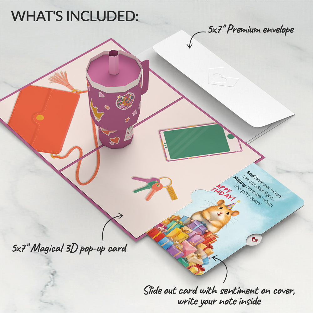 Mom Era Tumbler Birthday Pop-Up Card and Happy Hamster Sentiment Set、mySite、solidvoid