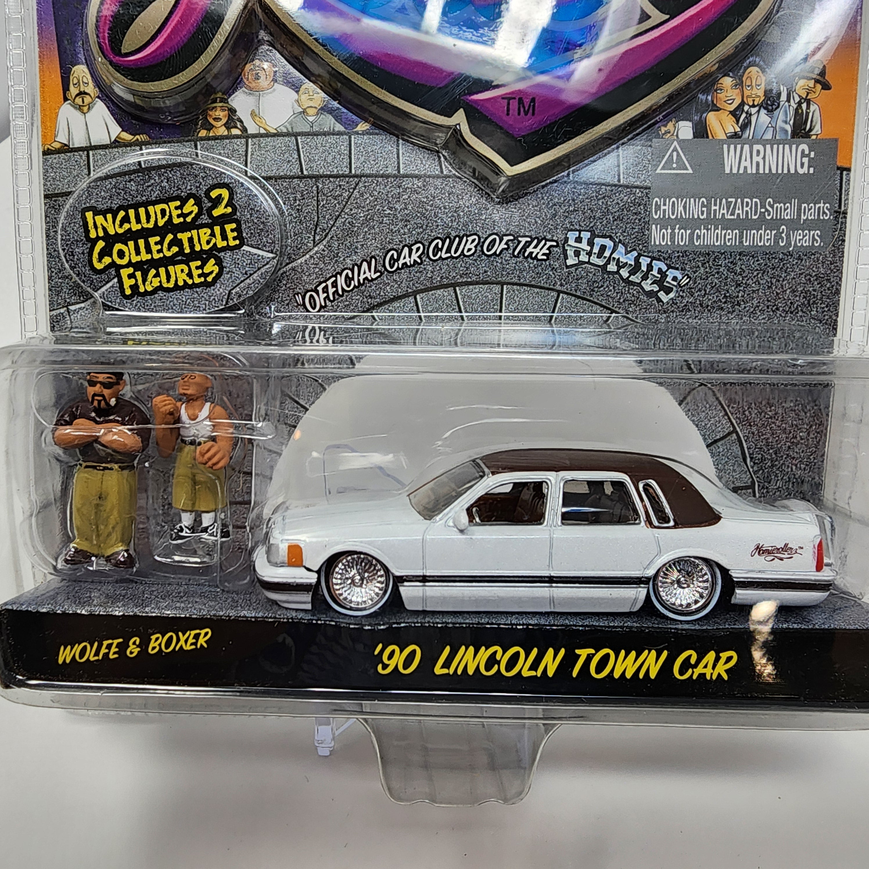 '90 Lincoln Town Car * WHITE * Homie Rollers Jada Toys 1:64 Scale、mySite、hgirdovlk