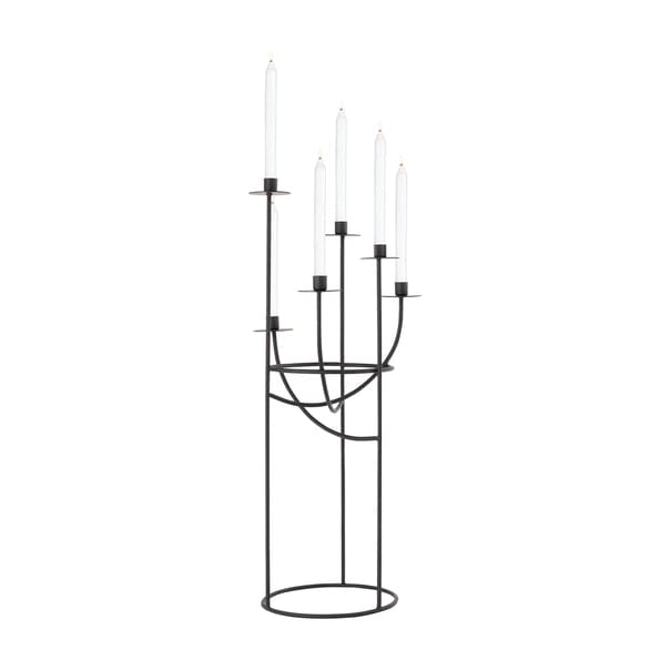 Matte Black 6 Taper Candle Holder、mySite、g9winljtr