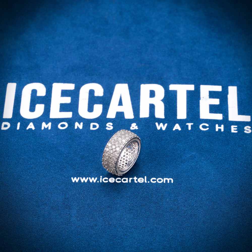 Moissanite 3-Row Cluster Band Ring 14K Gold、mySite、hinf8tx79