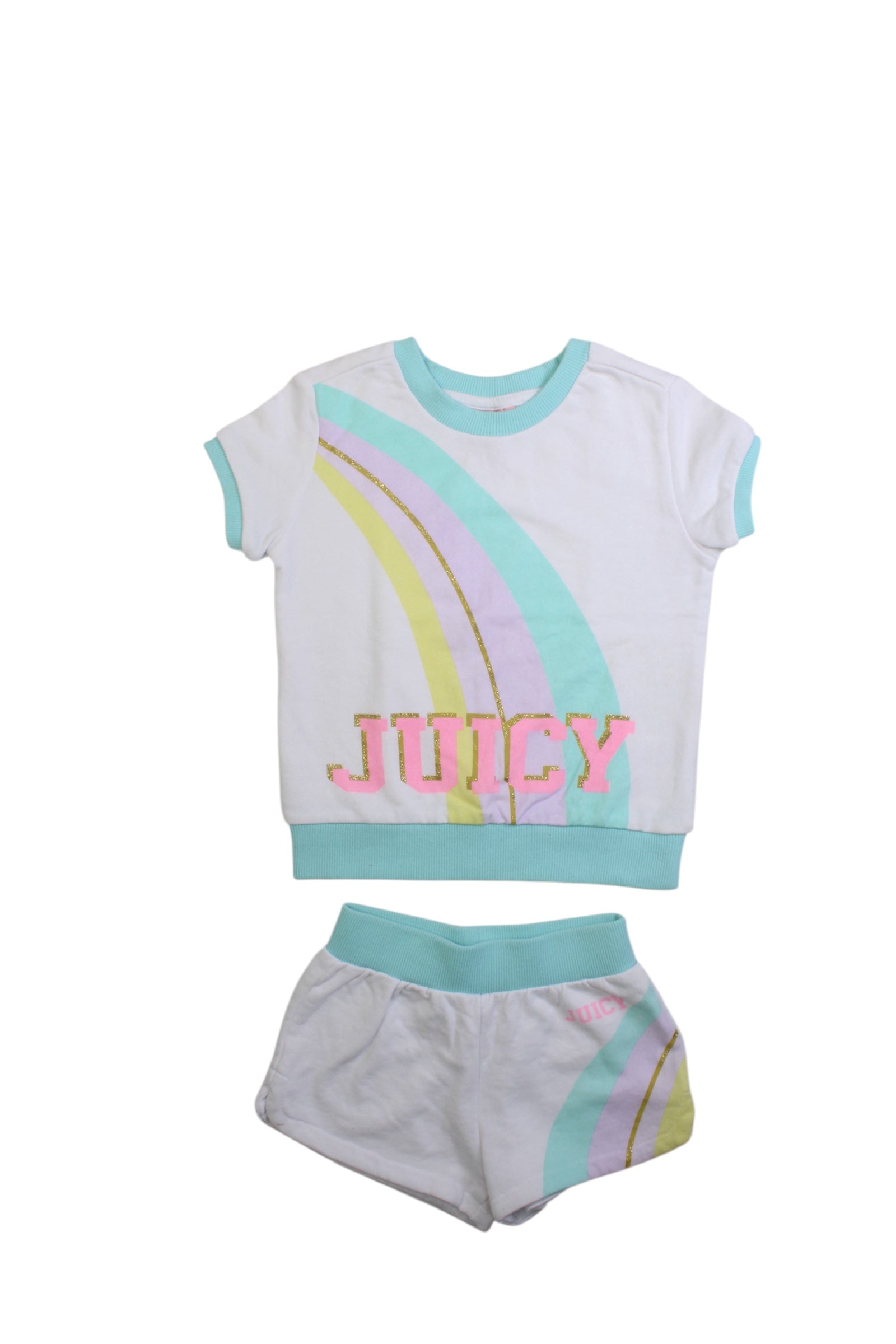 Juicy Couture Rainbow Shorts Set 5T、mySite、g9winljtr