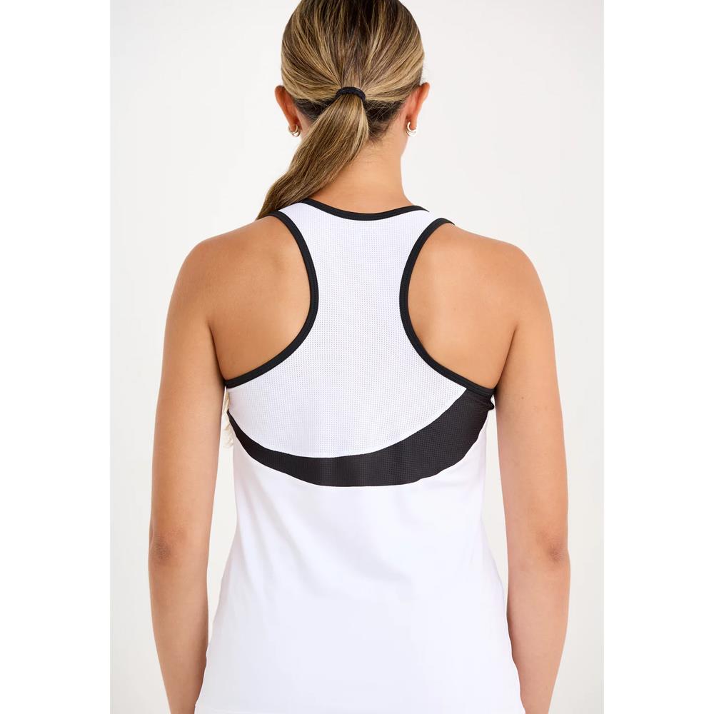 Sofibella Women's Monochrome Racerback Tank - White/Black