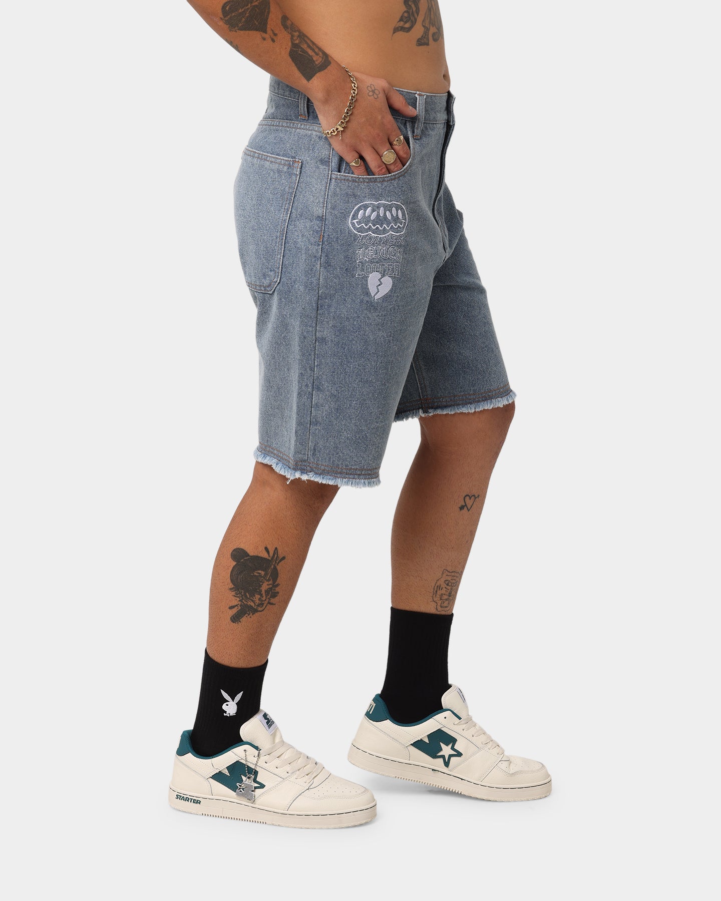 Loiter Freedom Skate Denim Shorts Blue、mySite、zt4zffjzw