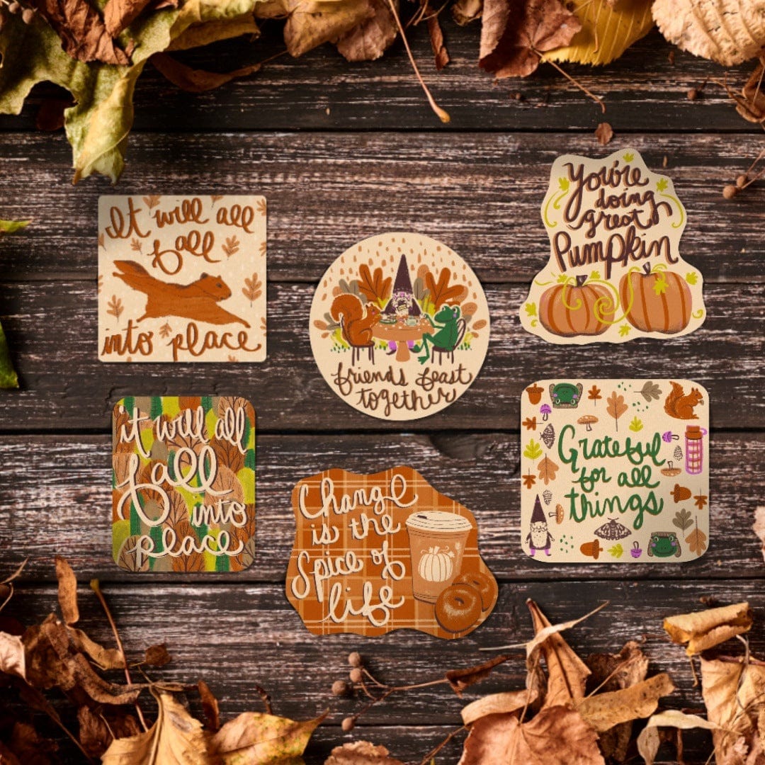  Autumn Positivity Sticker 6 Pack、mySite、ghnorth