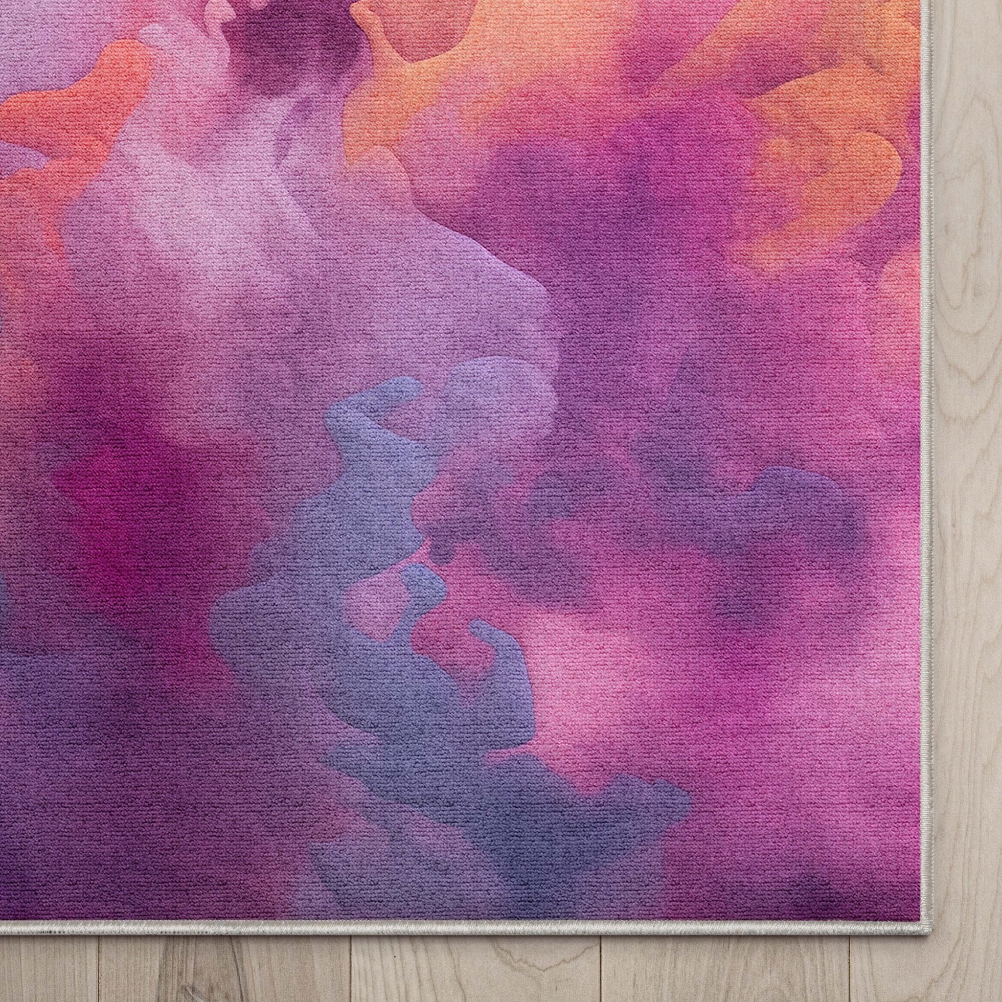 Crayola Modern Dreamy Clouds Whimsical 5' x 7' Multi Color Area Rug By Well Woven、mySite、gigharbornorthrealestate