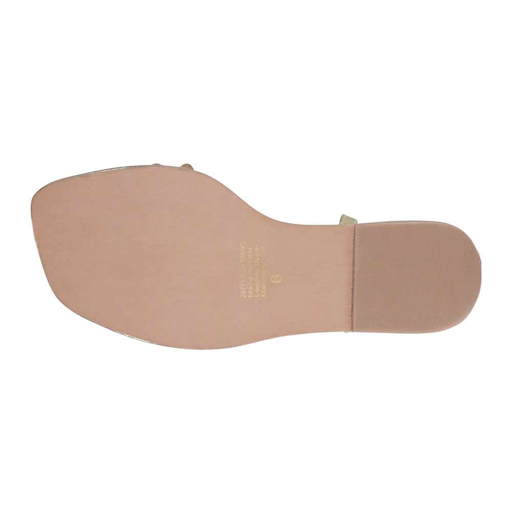 Per Shing Floral Metallic Ankle Strap Flat Sandals、mySite、gtrtttuynbv