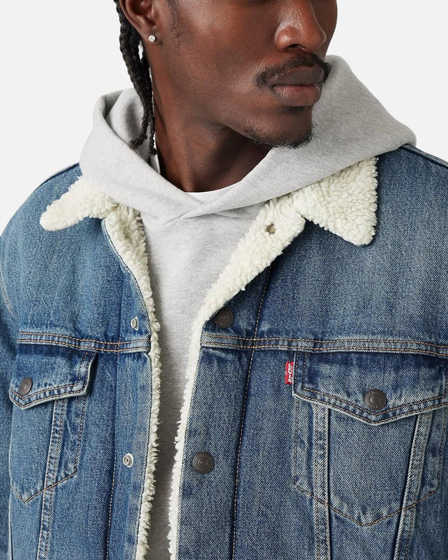 Levi Strauss And Co Relaxed Fit Sherpa Trucker Jacket Blue、mySite、zt4zffjzw