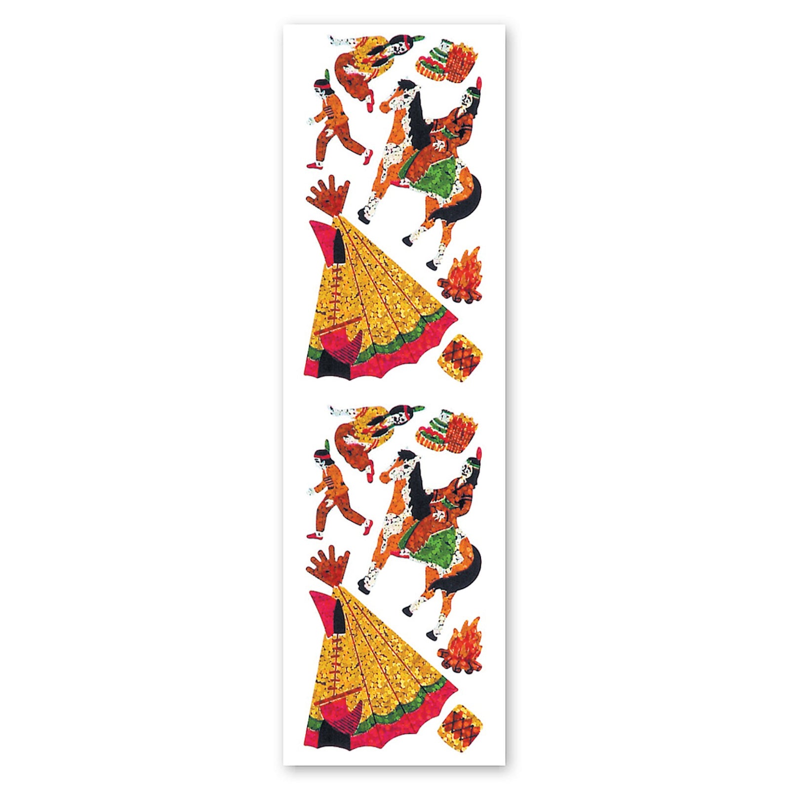  Native American Family Sparkly Prismatic Stickers - Packaged、mySite、ghnorth