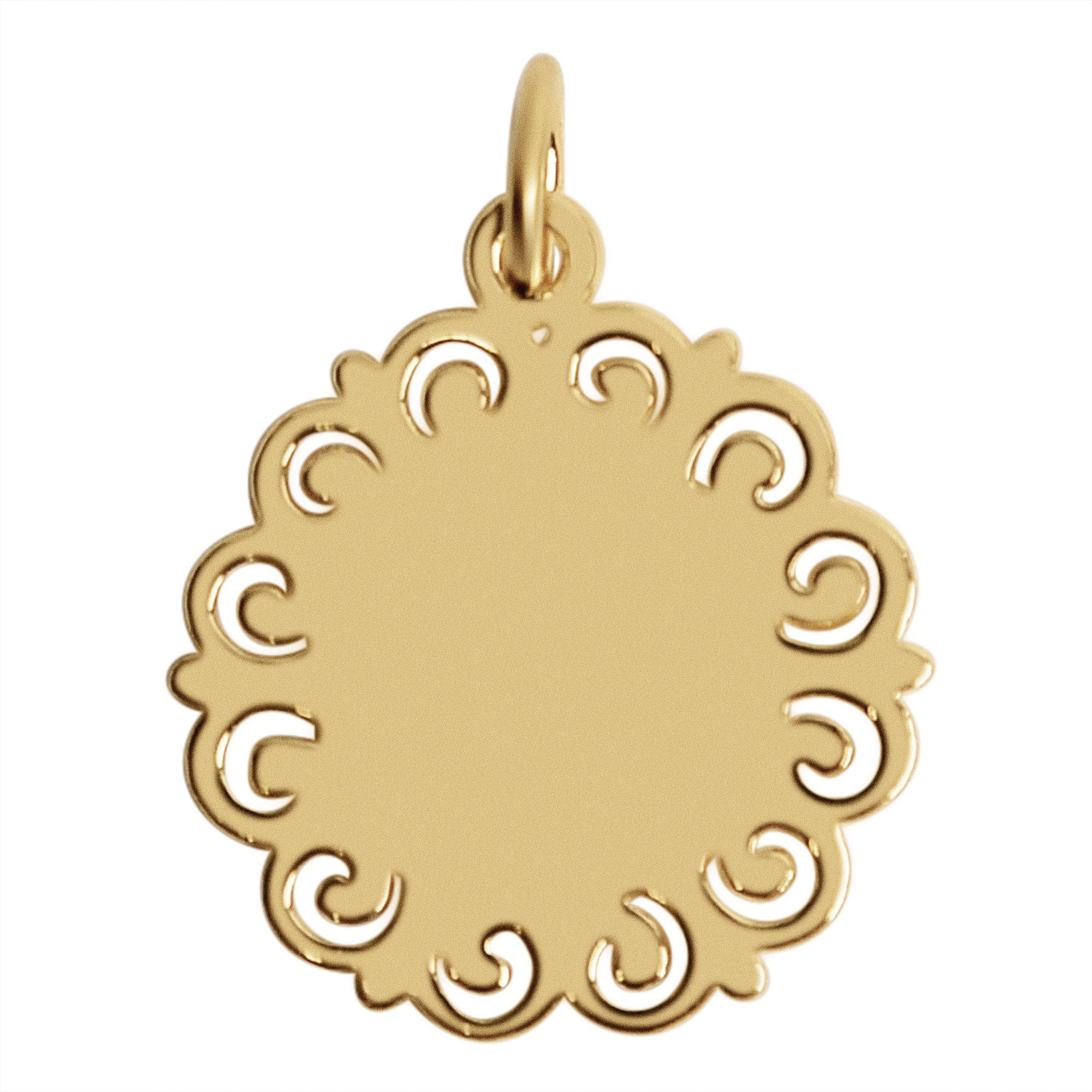 Sterling Silver 18K Gold PVD Coated Gold Confirmation Cross Pendant / SSP0167、mySite、dreamappss