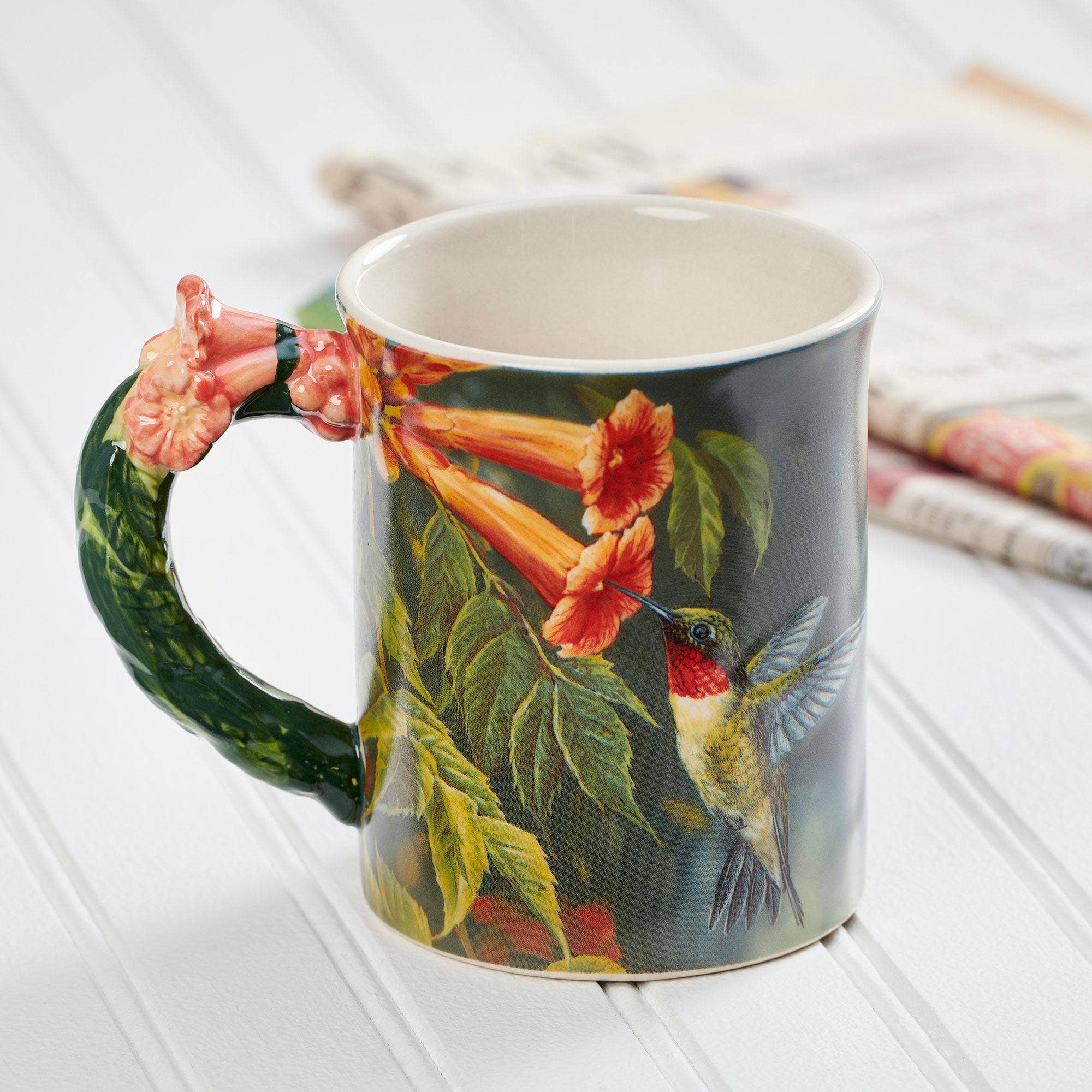 HUMMINGBIRD SCULPTURED MUG ARTWORK BY ROSEMARY MILLETTE、mySite、g9winljtr
