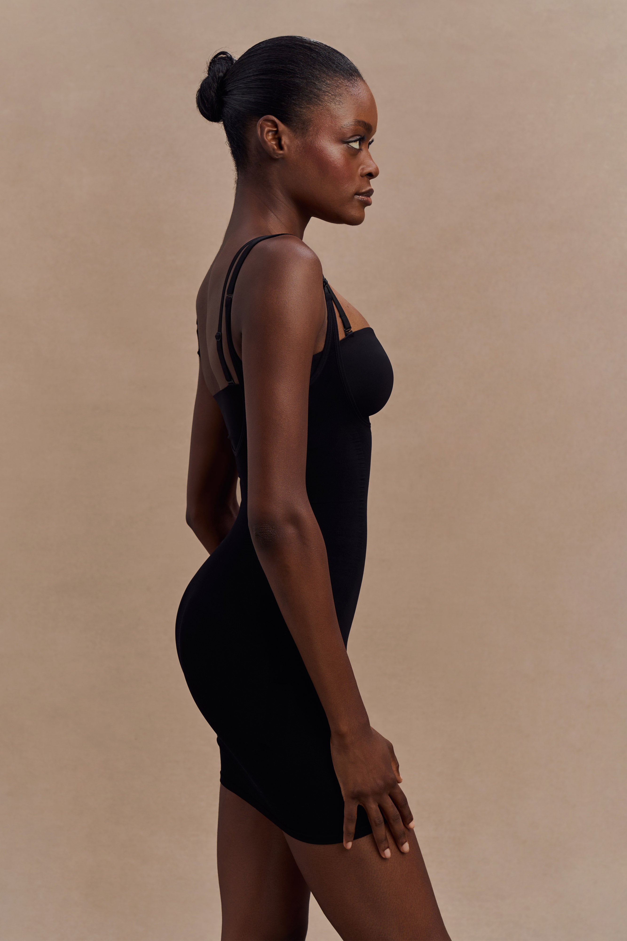 Jocelyn Backless Shapewear Mini Dress - Black、mySite、solidvoid