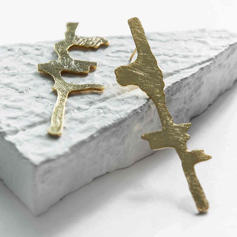 Brass Sans Titre Earrings、mySite、camillekostekn