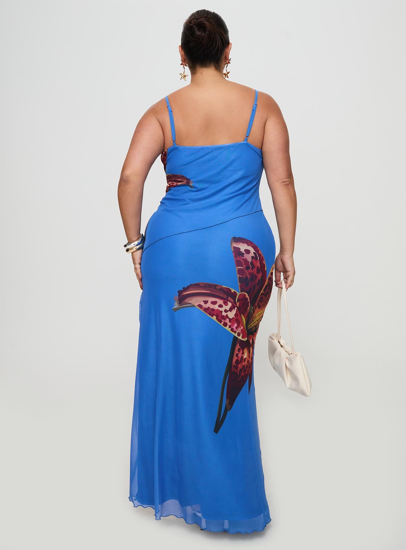 Bespoke Maxi Dress Blue Curve、mySite、solidvoid
