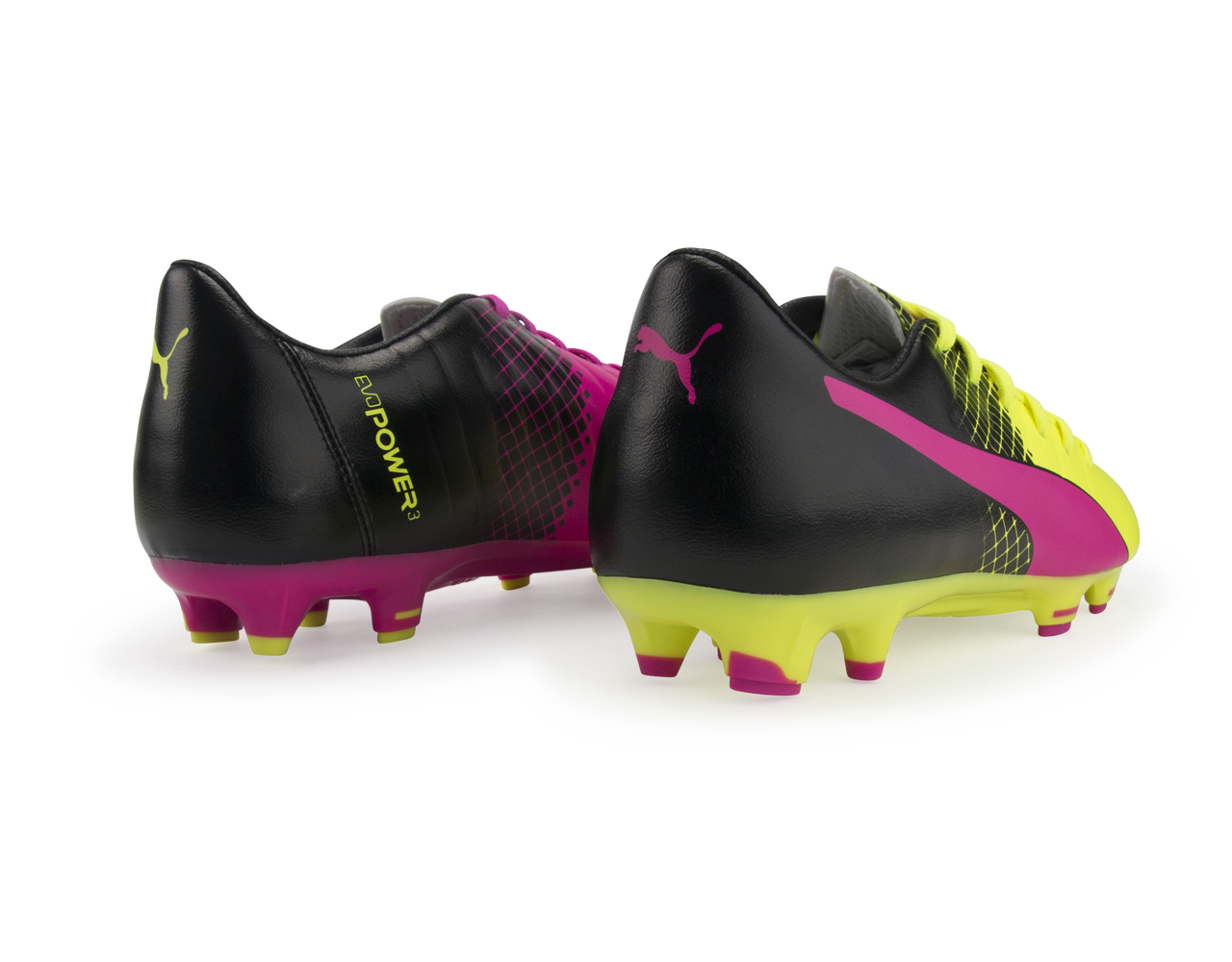 PUMA Men's evoPOWER 3.3 Tricks FG Pink Glo/Safety Yellow/Black、mySite、bottomscart
