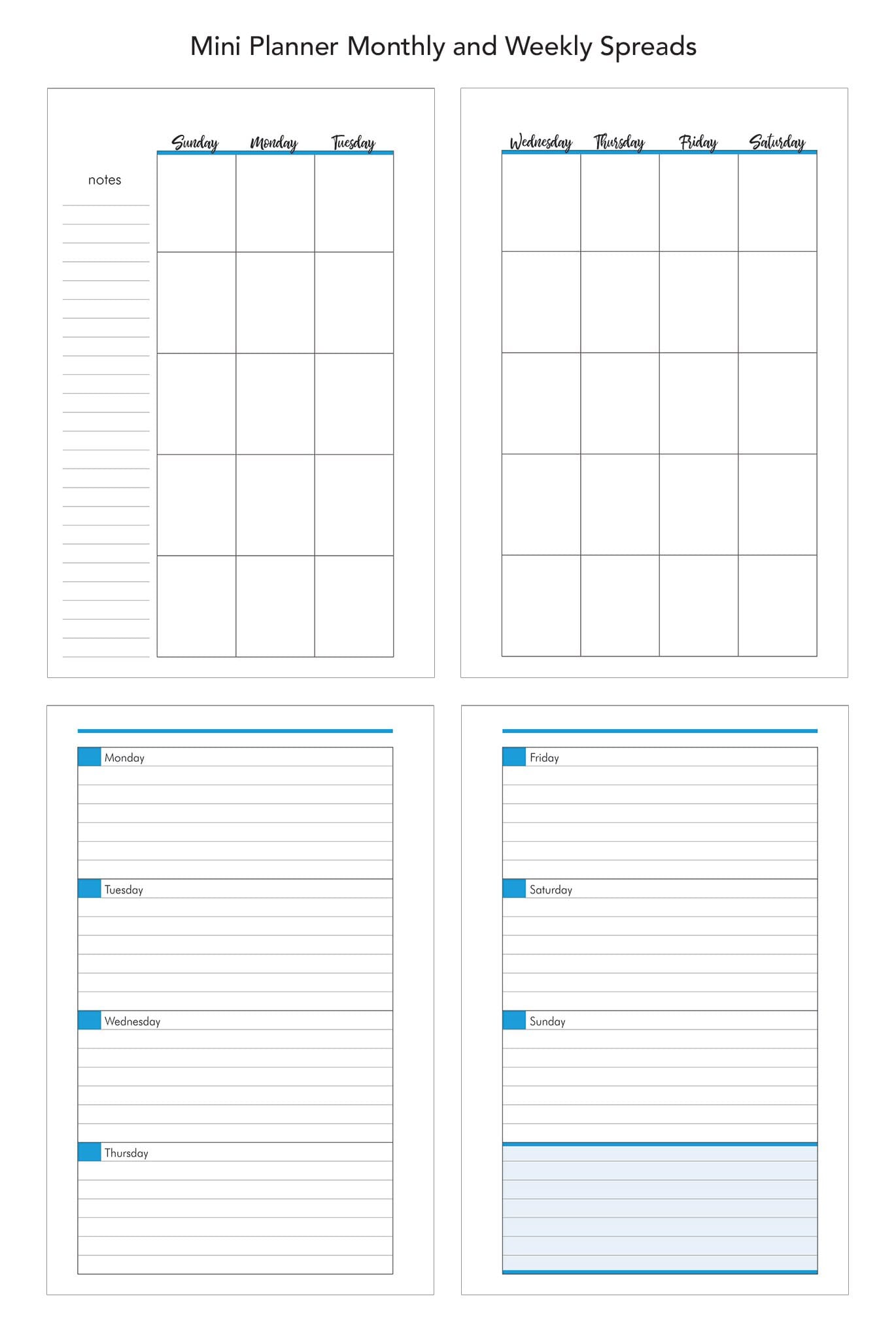  Weekly Planner Set - Undated Wonder Woman Mini、mySite、ghnorth