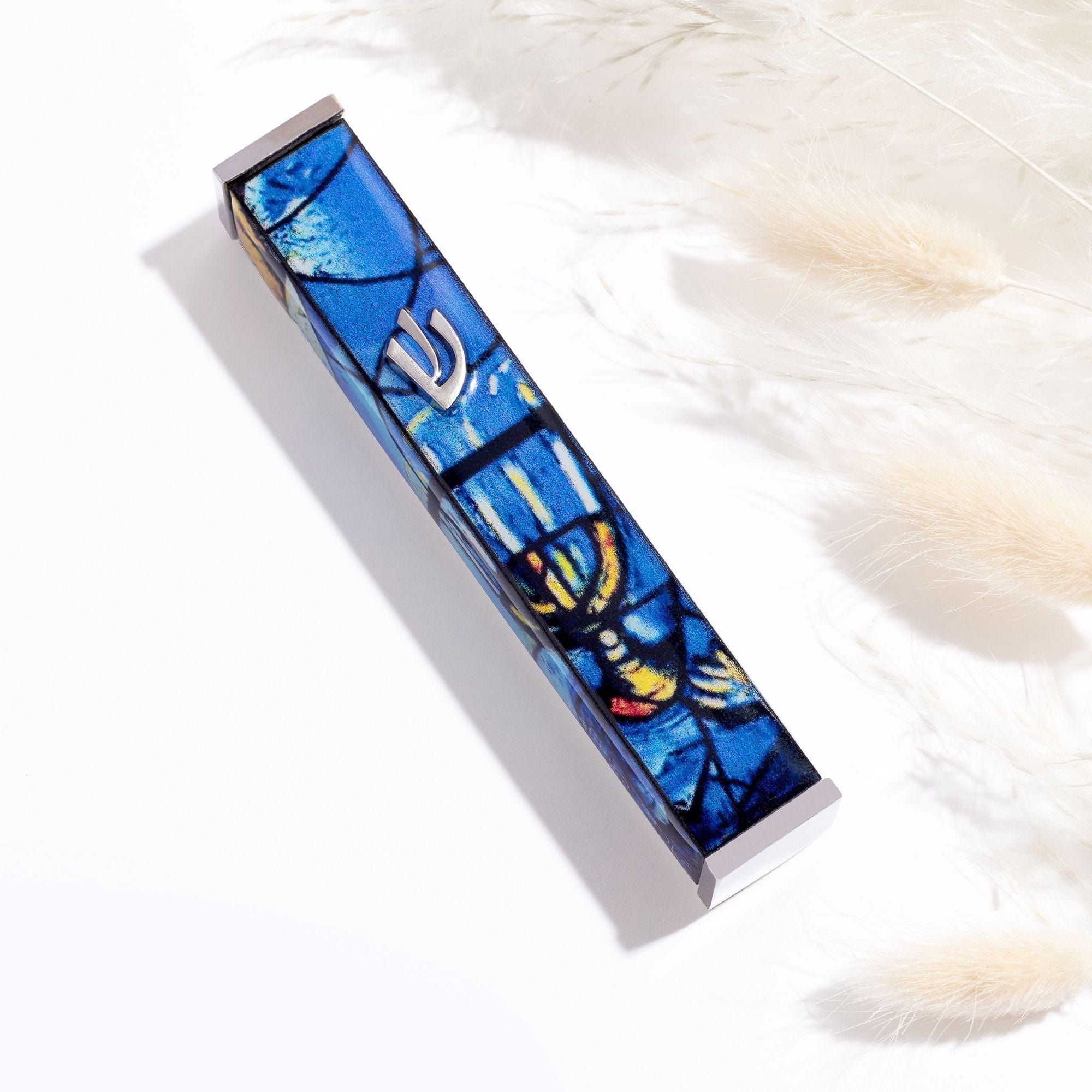 Blue and Silver Marc Chagall Mezuzah Case、mySite、topwebapps