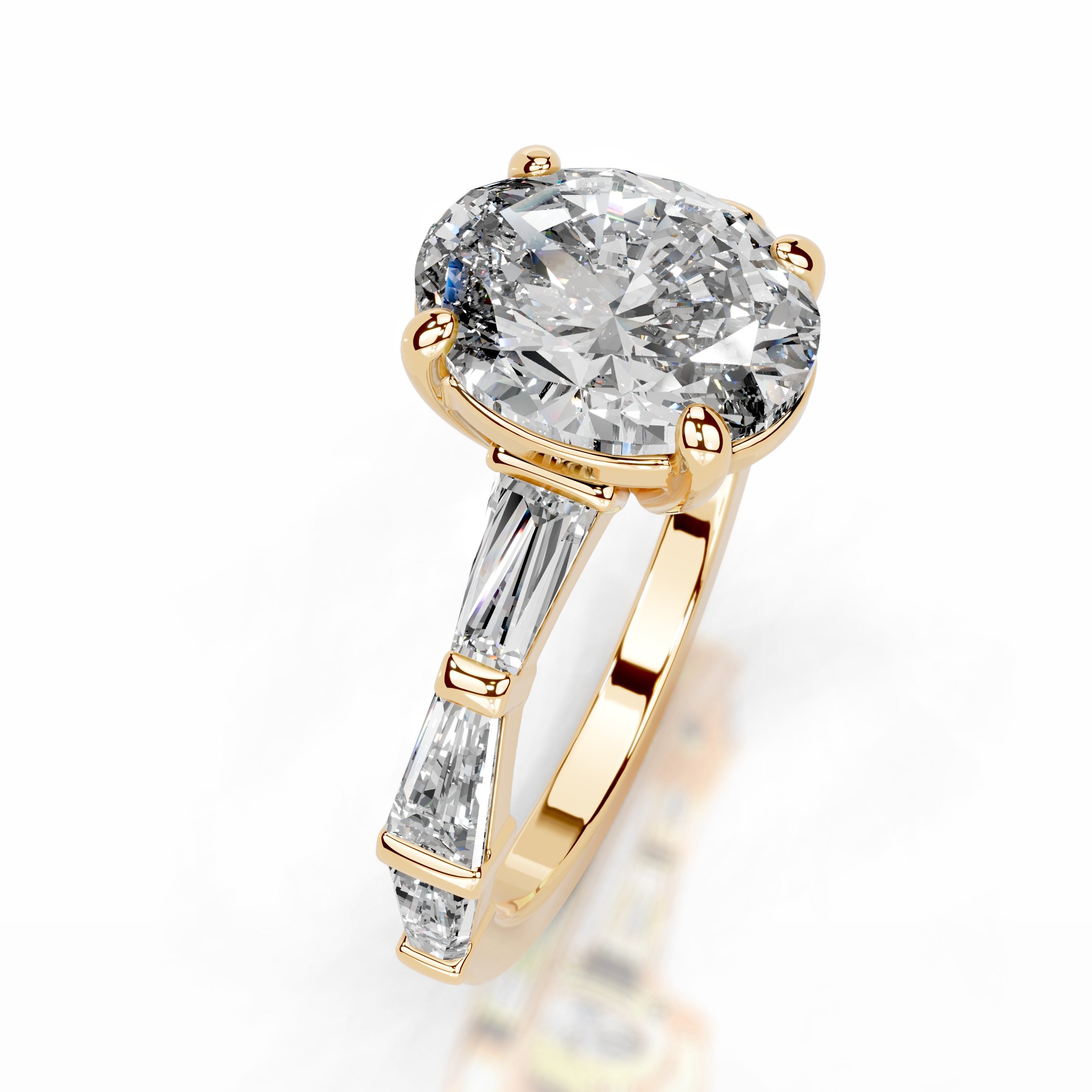Calandra Diamond Engagement Ring - 18K Yellow Gold、mySite、hinf8tx79