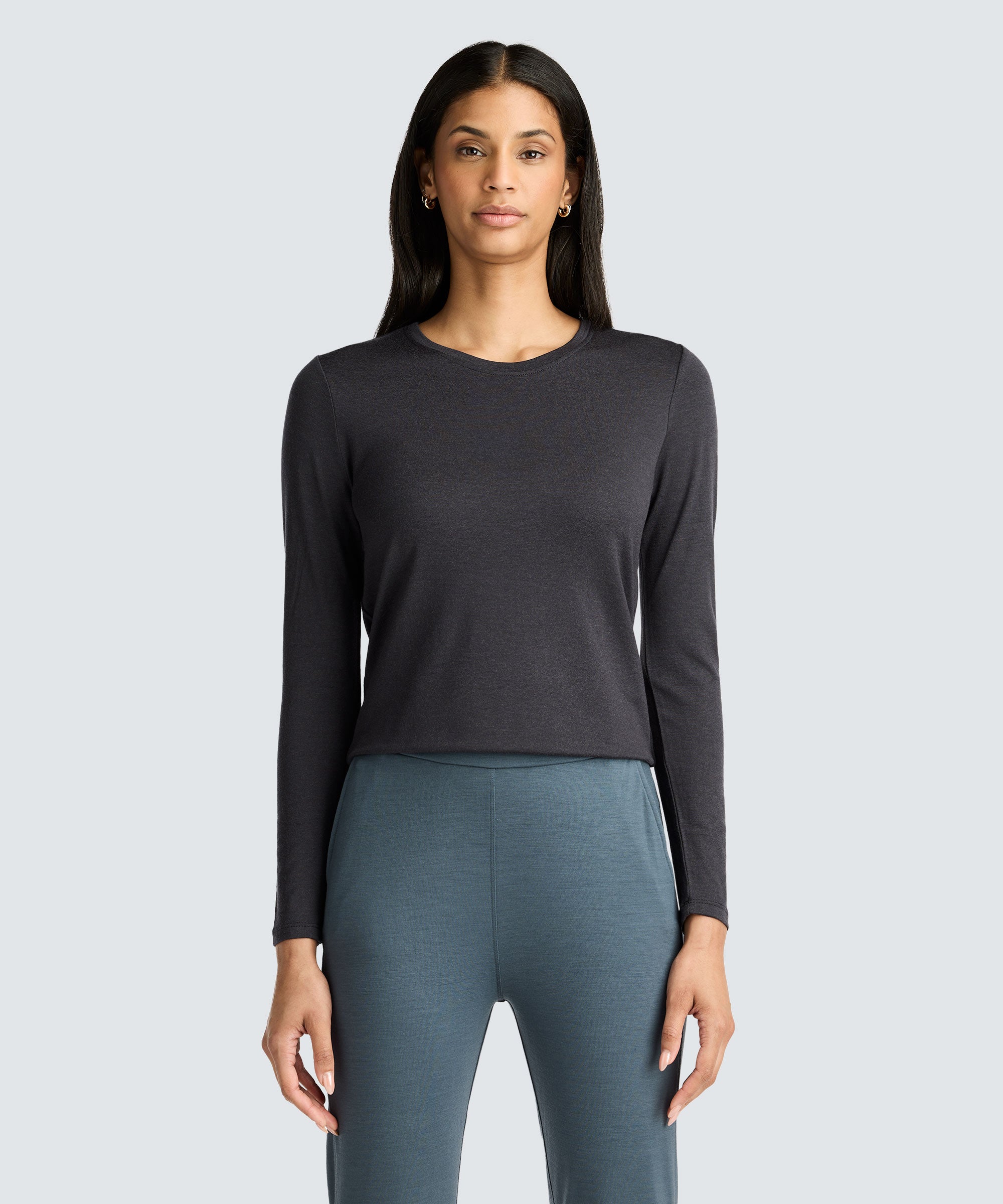 Women's Long Sleeve Merino Crew、mySite、noshort
