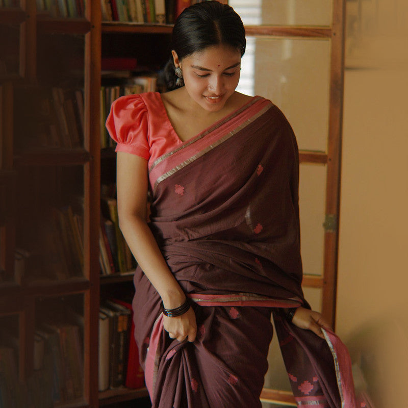 Festive Wear | Cotton Silk Saree | Purple、mySite、camillekostekn