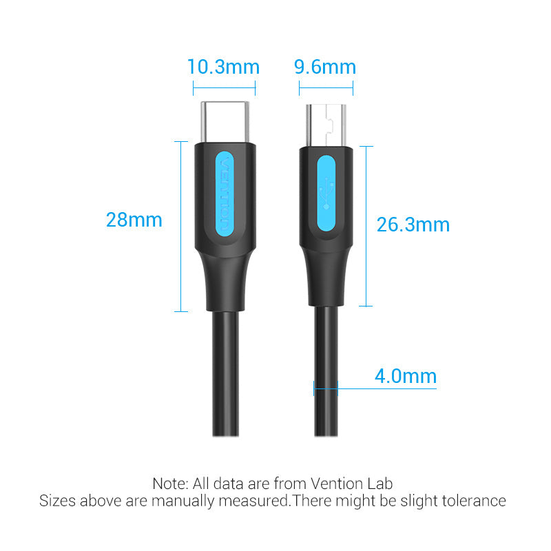 Vention USB 2.0 C Male to Mini-B Male 2A Cable、mySite、fannypackpong