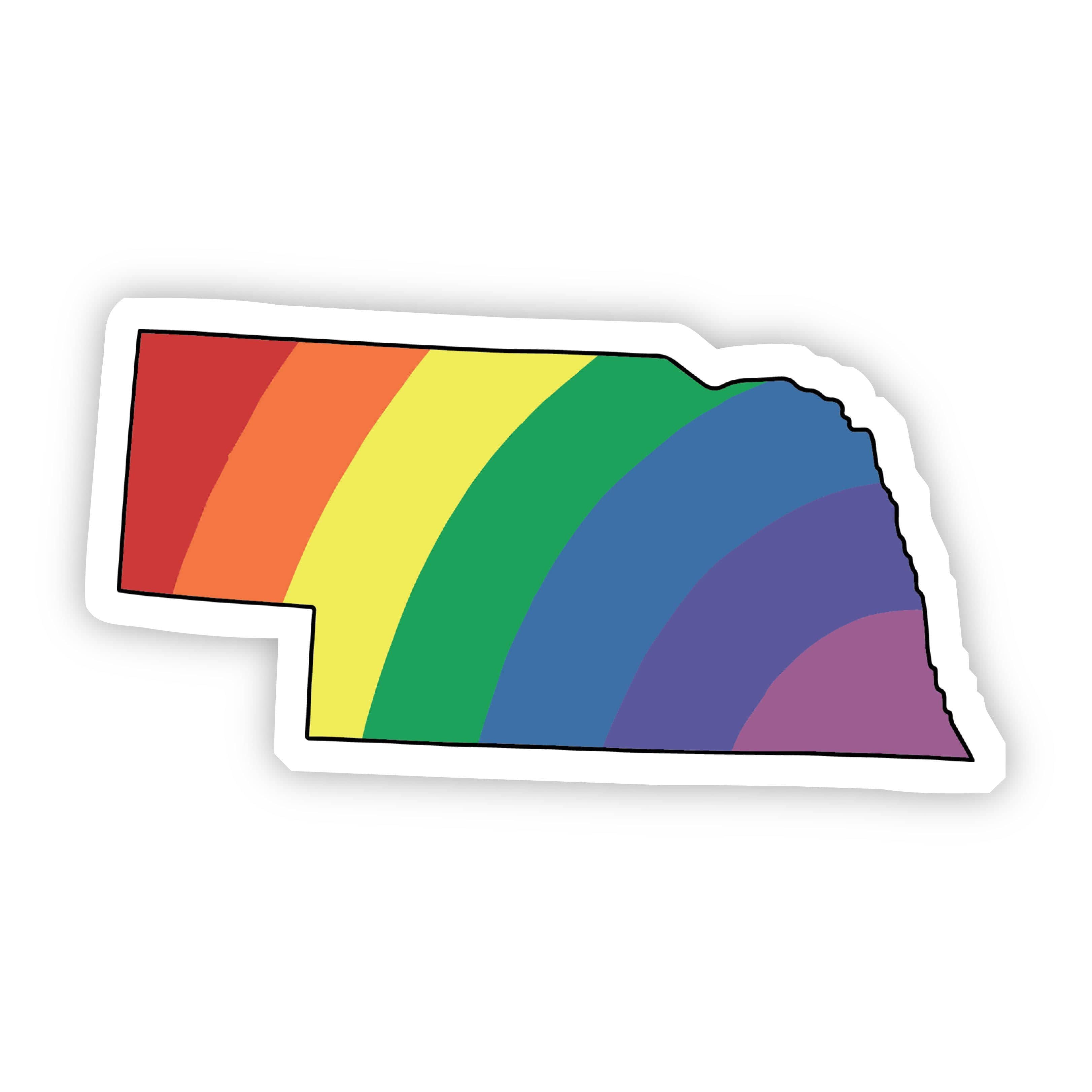 Nebraska Rainbow Sticker、mySite、elrpsem3k