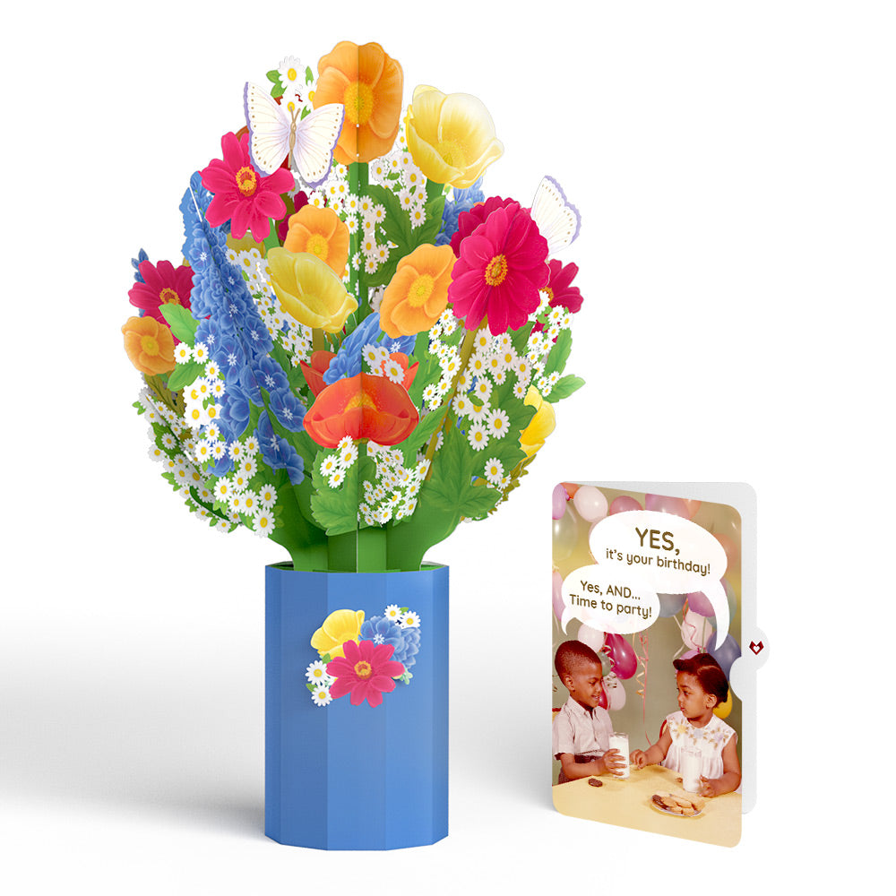 Wildflower Birthday Bouquet and Time to Party Sentiment Set、mySite、solidvoid