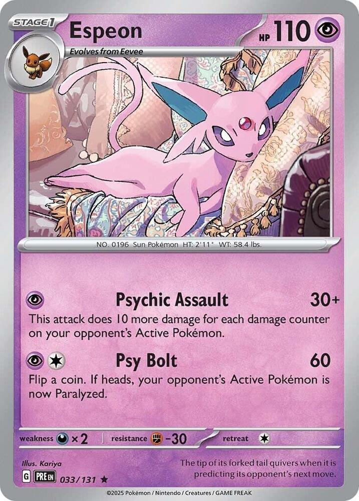 Espeon (033/131) Scarlet & Violet: Prismatic Evolutions、mySite、waistdrama