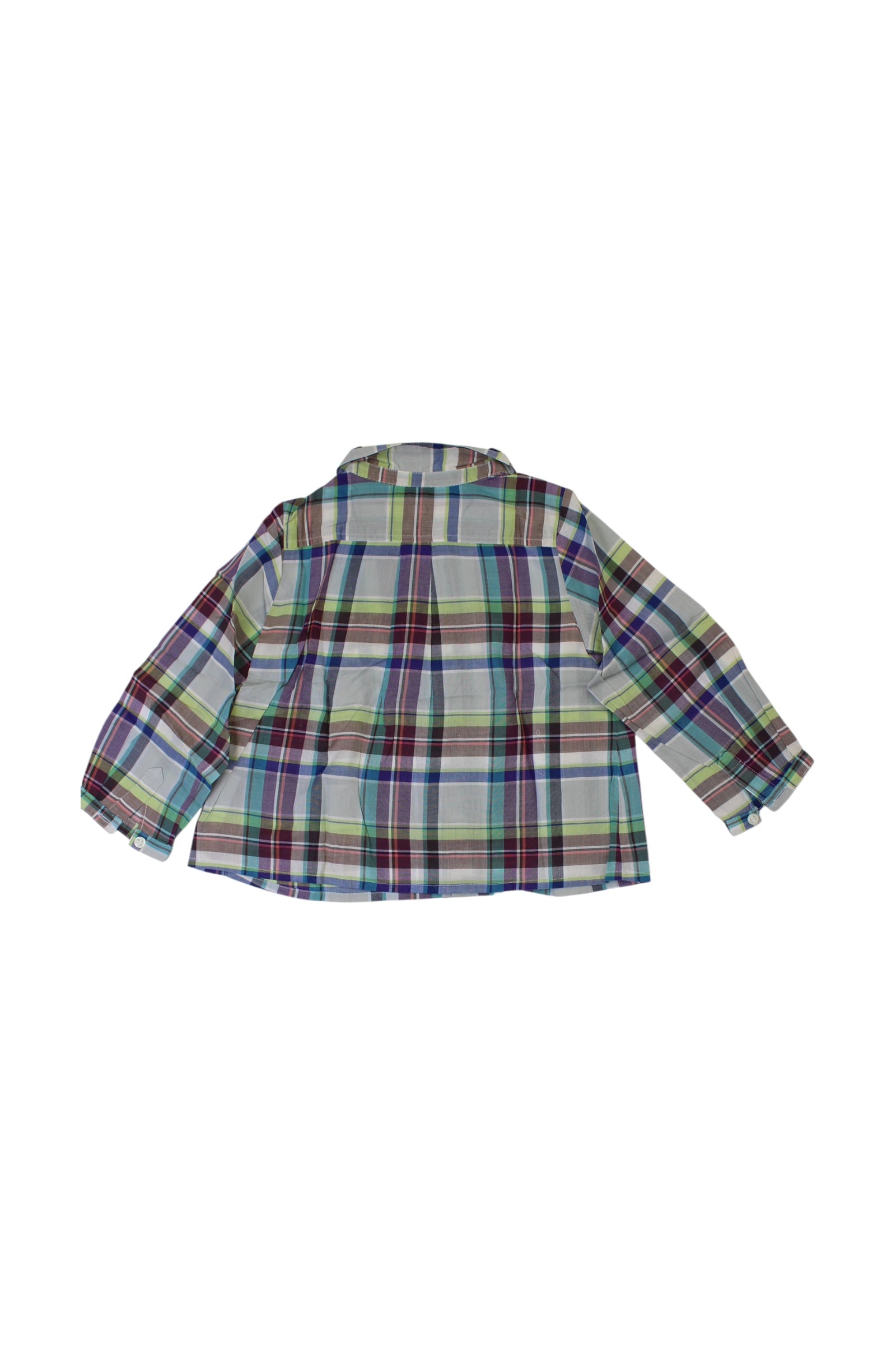 Bonpoint Long Sleeve Checkered Shirt 2T、mySite、g9winljtr