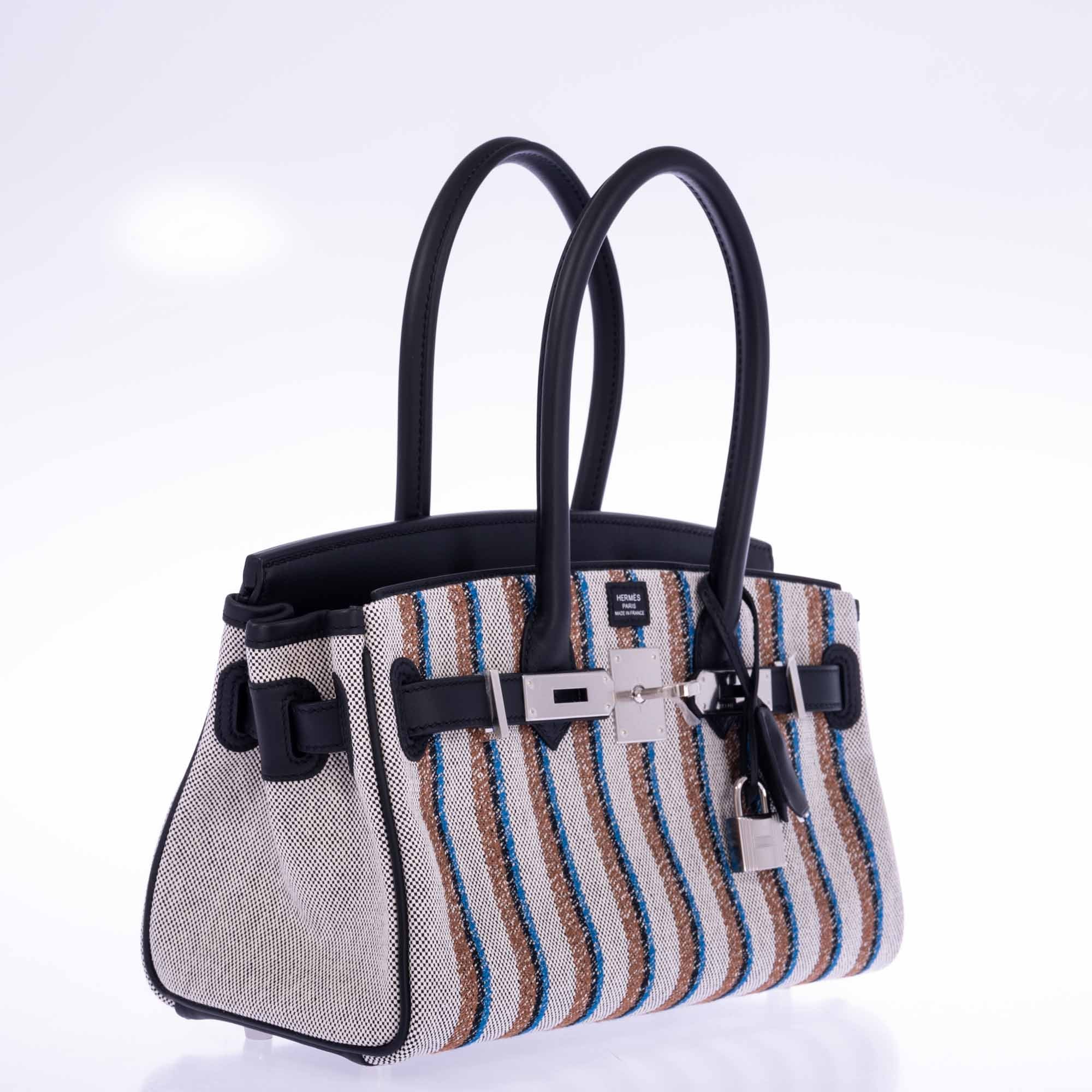 Hermès Birkin Shoulder Light 29 in Black Evercolor and Embroidered Toile Palladium Hardware、mySite、garminoutage.com