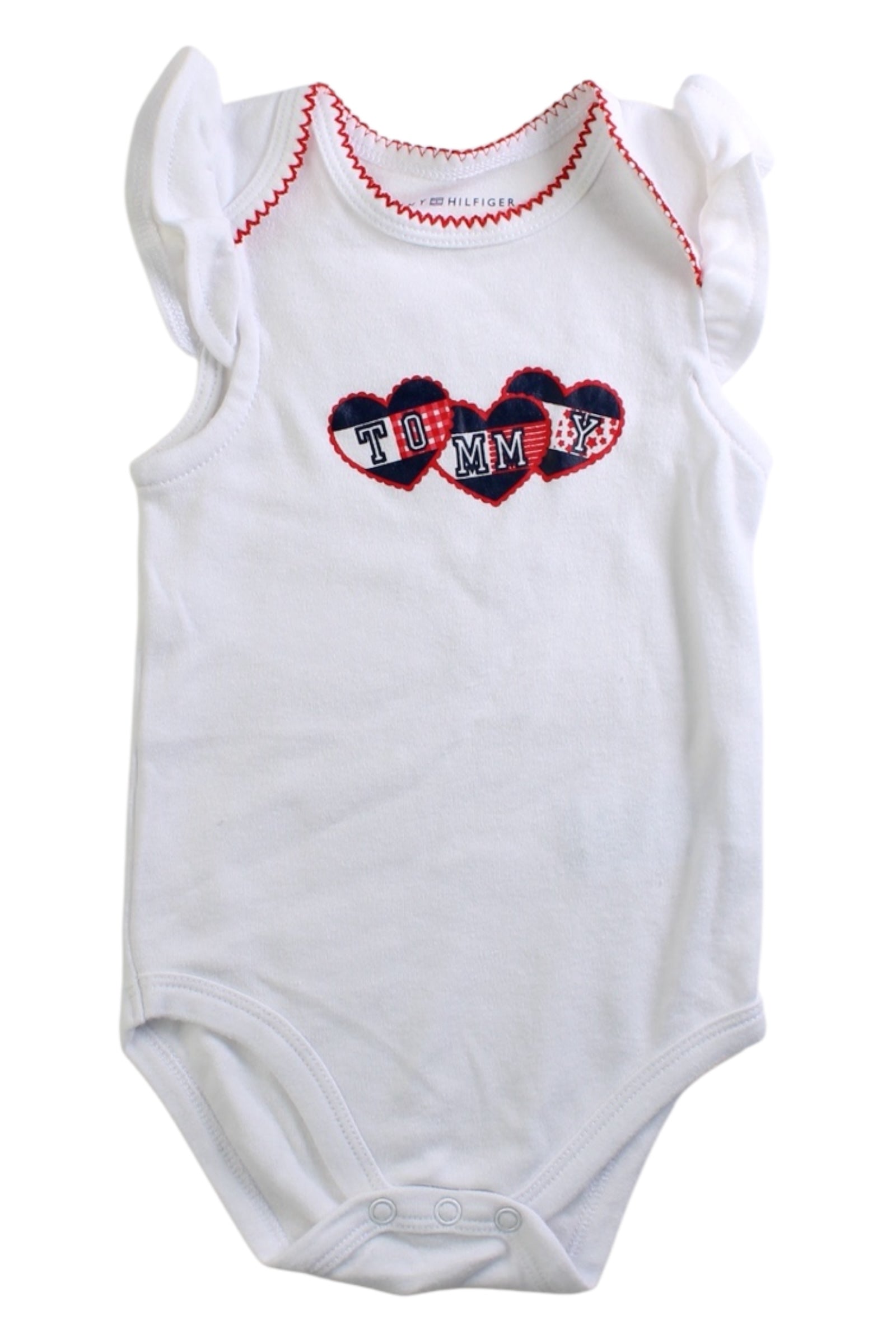 Tommy Hilfiger Heart Embroidered Bodysuit 6-12M、mySite、g9winljtr