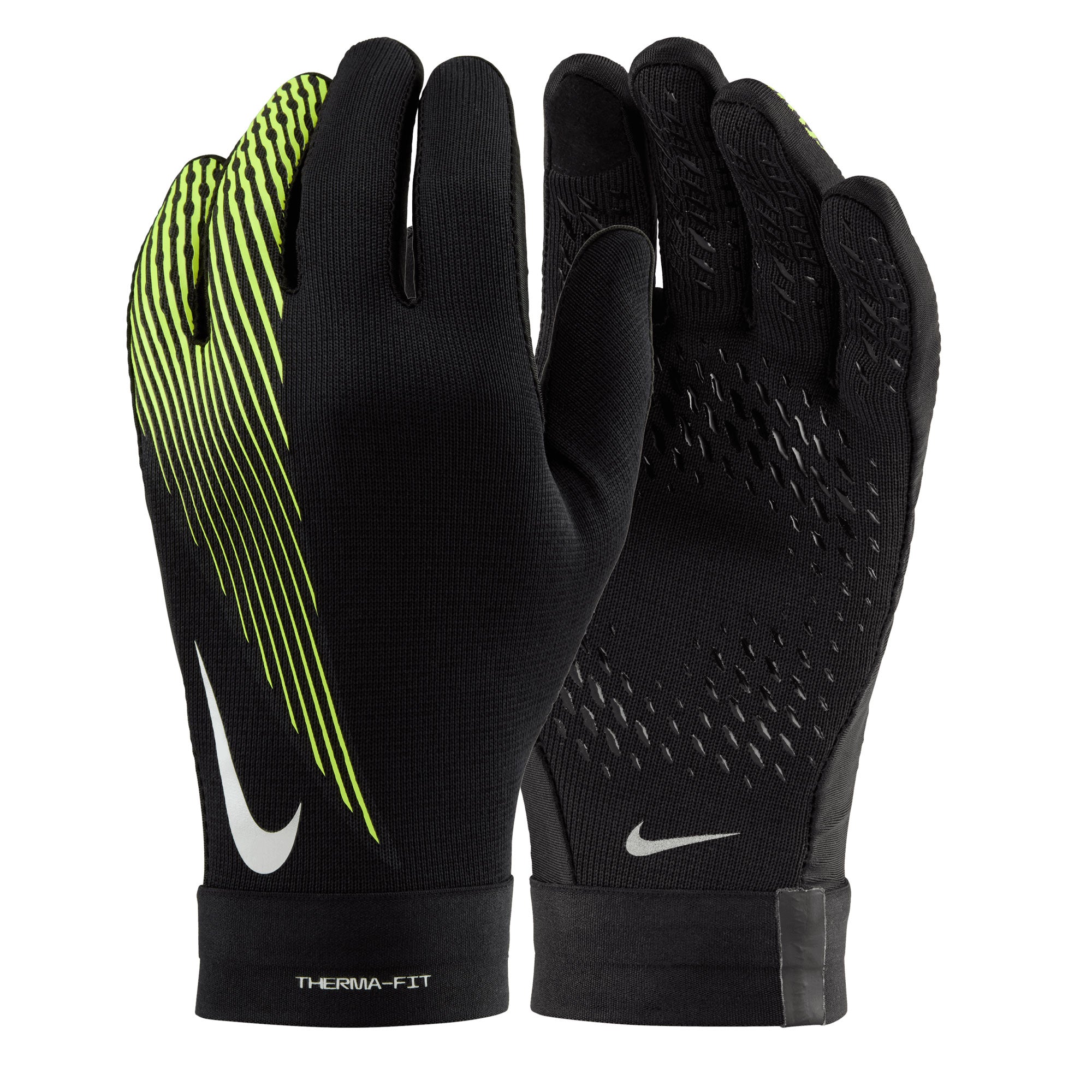 Nike Men's Therma-Fit Academy Field Player Gloves Black/Volt、mySite、noshort