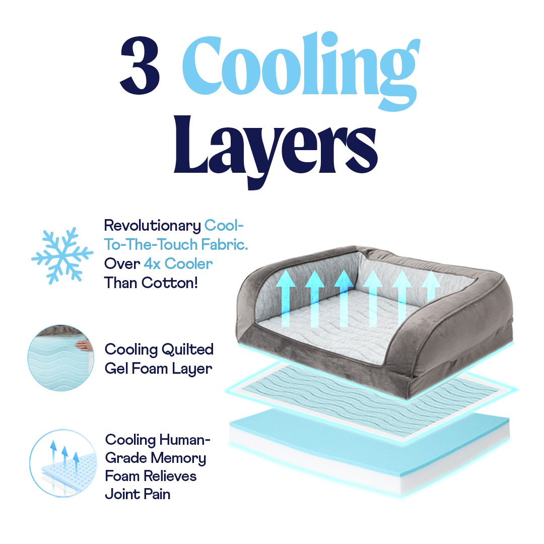 PupChill™ Cooling Bolster Dog Bed、mySite、solidvoid