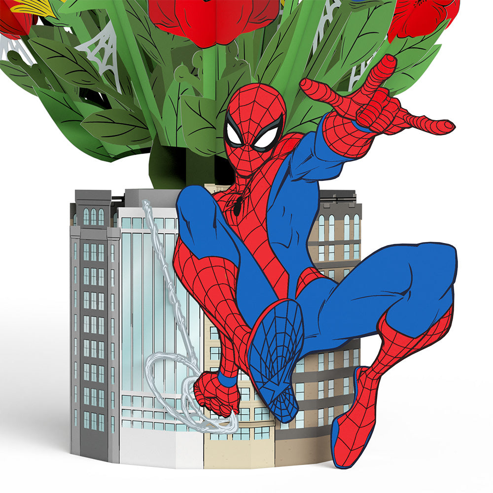 Marvel’s Spider-Man You’re Amazing Pop-Up Card and Flower Buds Bouquet Bundle、mySite、solidvoid