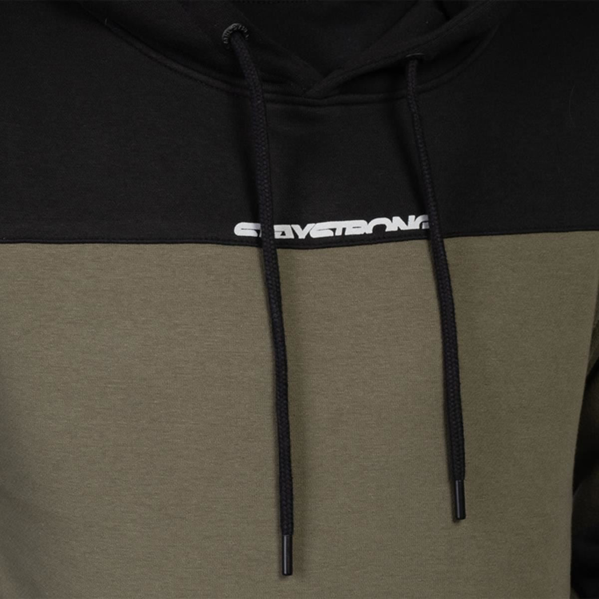  Stay Strong Cut Off Hoodie - Black/Olive、mySite、merchandisen
