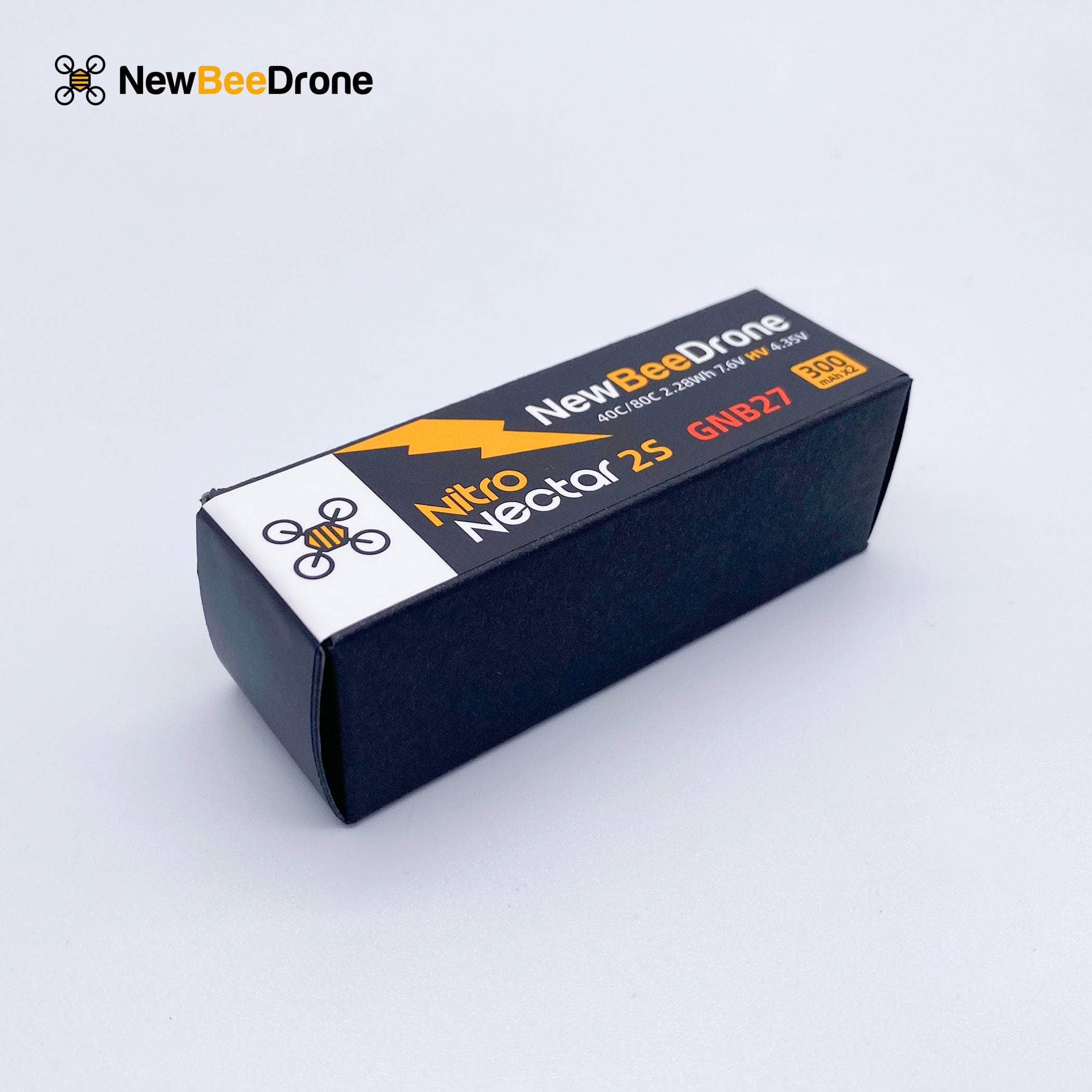  NewBeeDrone Nitro Nectar Gold 300mAh 2S HV LiPo Battery with GNB27 (2 Battery)、mySite、merchandisen
