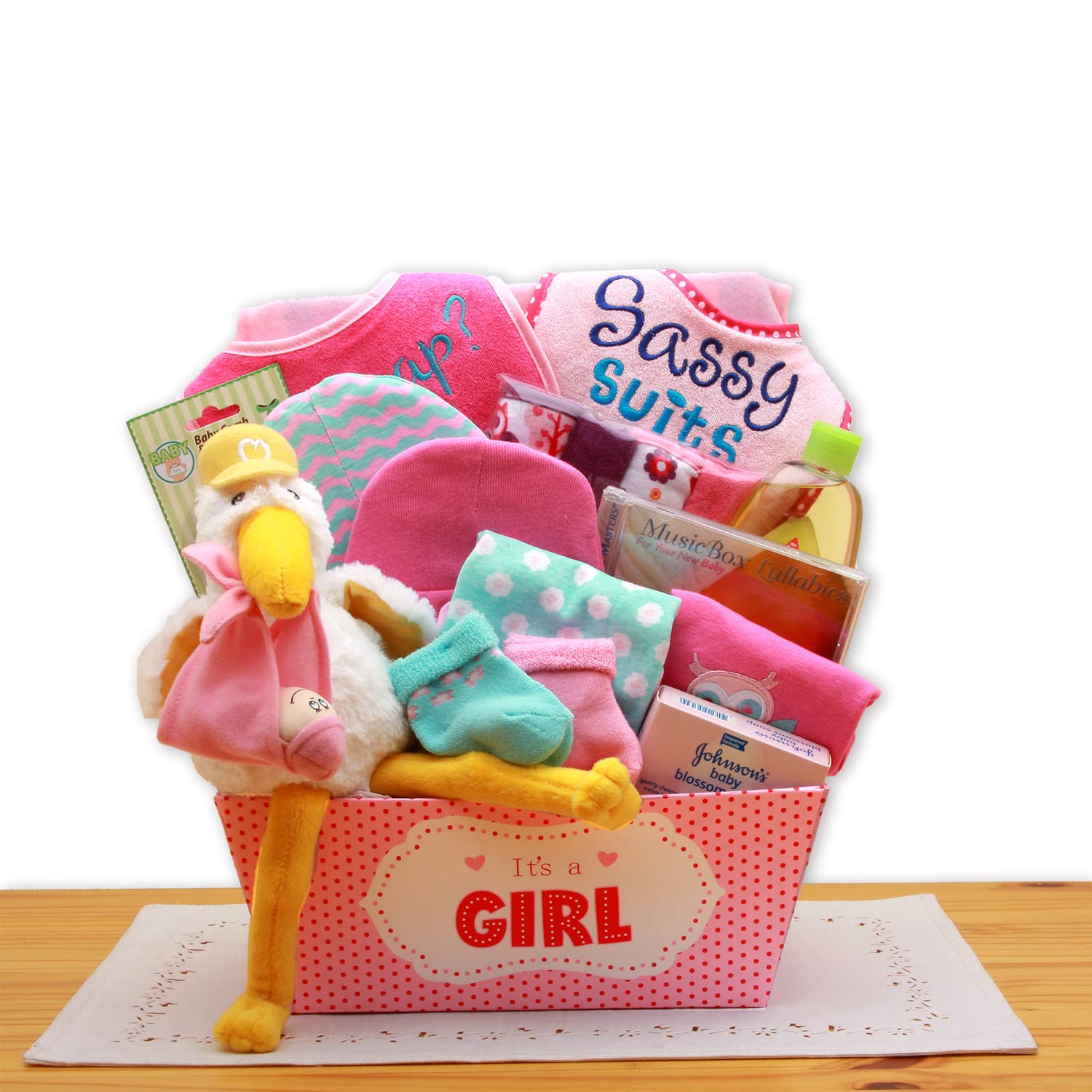 A Special Delivery New Baby Gift Basket- Pink、mySite、camillekostekn