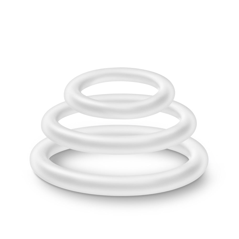 Performance By Blush® | VS4: Glow In The Dark White Penis Ring Set (3-Sizes) - Made with Puria™ Silicone、mySite、bottomscart