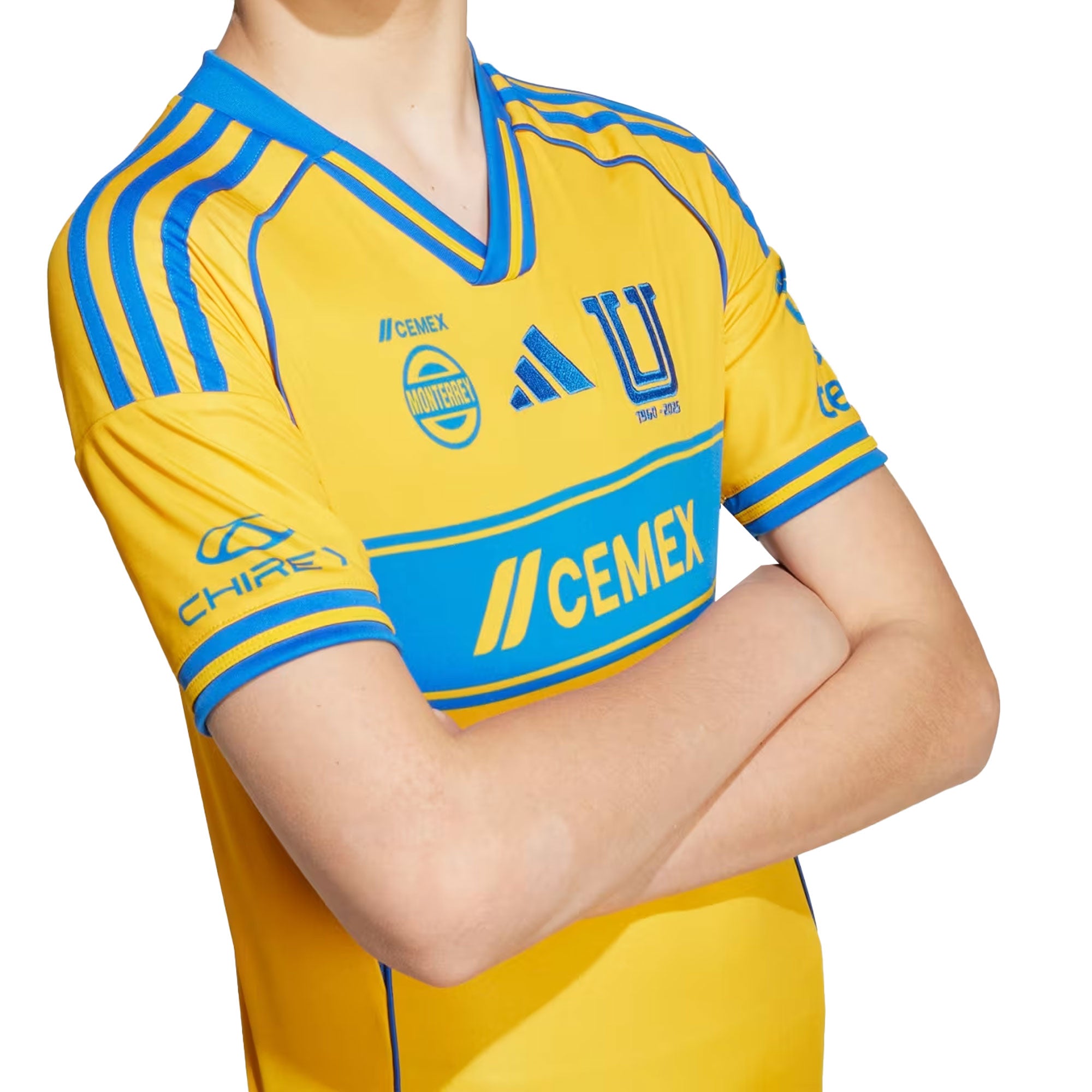 adidas Kids Tigres UANL 2025/26 Home Jersey Gold/Black、mySite、noshort
